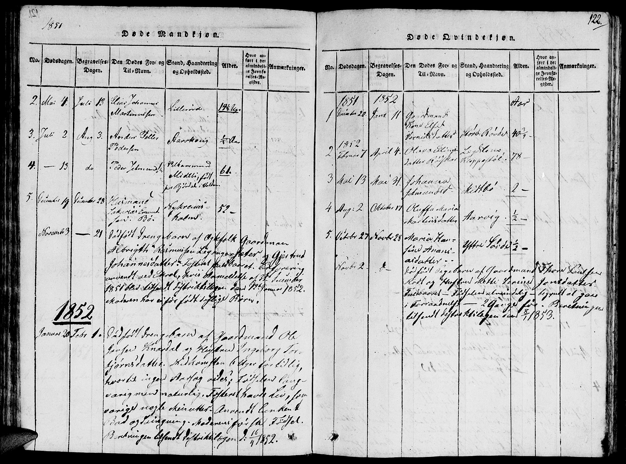 Ministerialprotokoller, klokkerbøker og fødselsregistre - Møre og Romsdal, SAT/A-1454/504/L0054: Parish register (official) no. 504A01, 1816-1861, p. 122