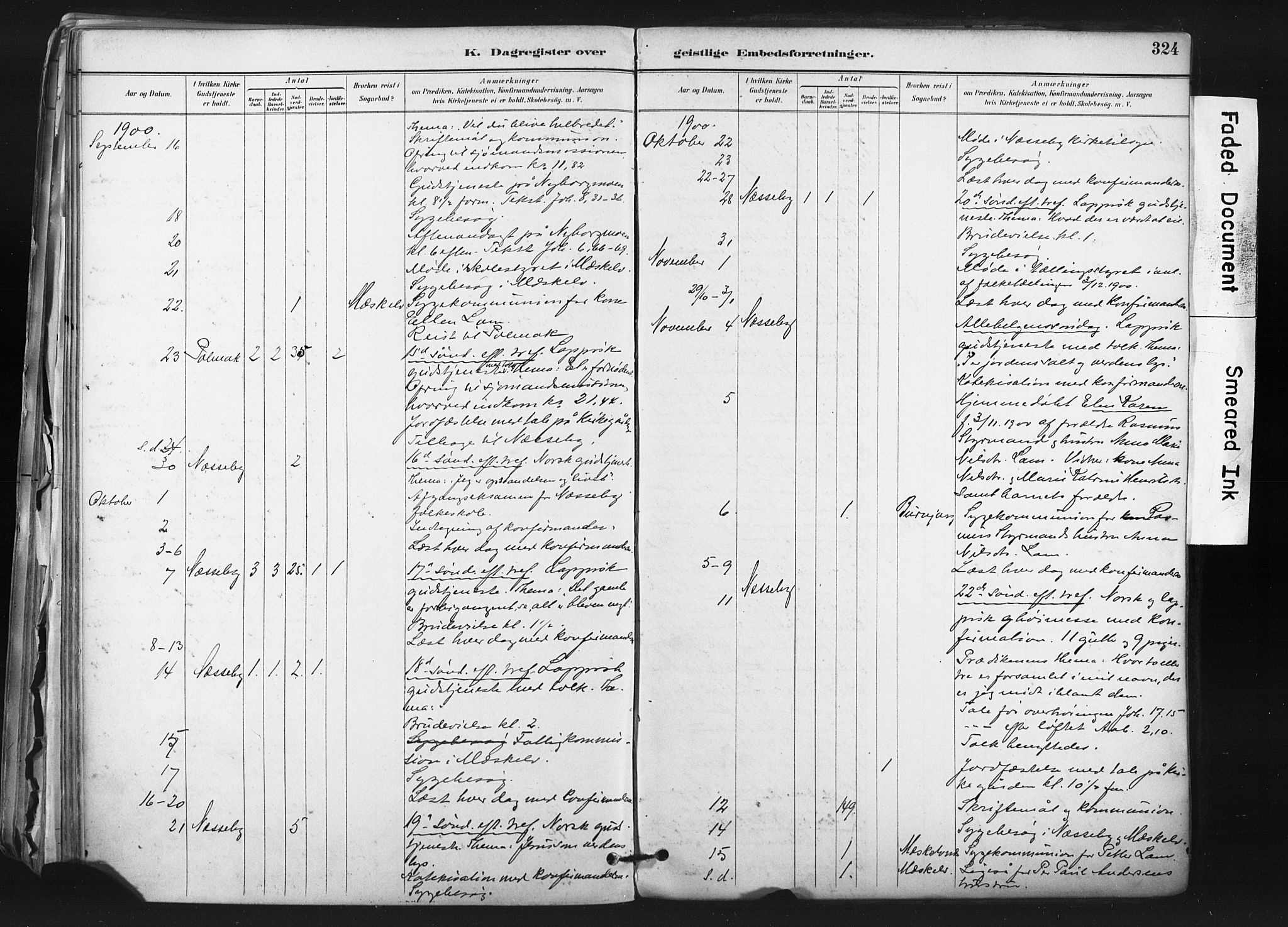 Nesseby sokneprestkontor, AV/SATØ-S-1330/H/Ha/L0006kirke: Parish register (official) no. 6, 1885-1985, p. 324