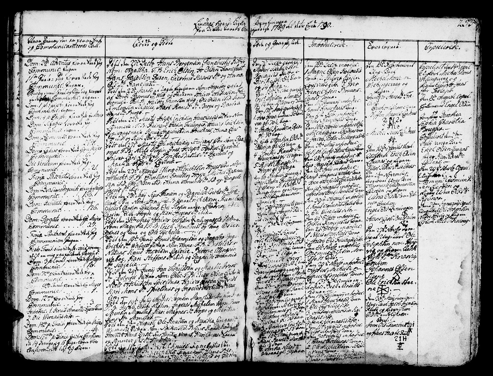 Lindås Sokneprestembete, AV/SAB-A-76701/H/Haa/Haaa/L0004: Parish register (official) no. A 4, 1764-1791, p. 255