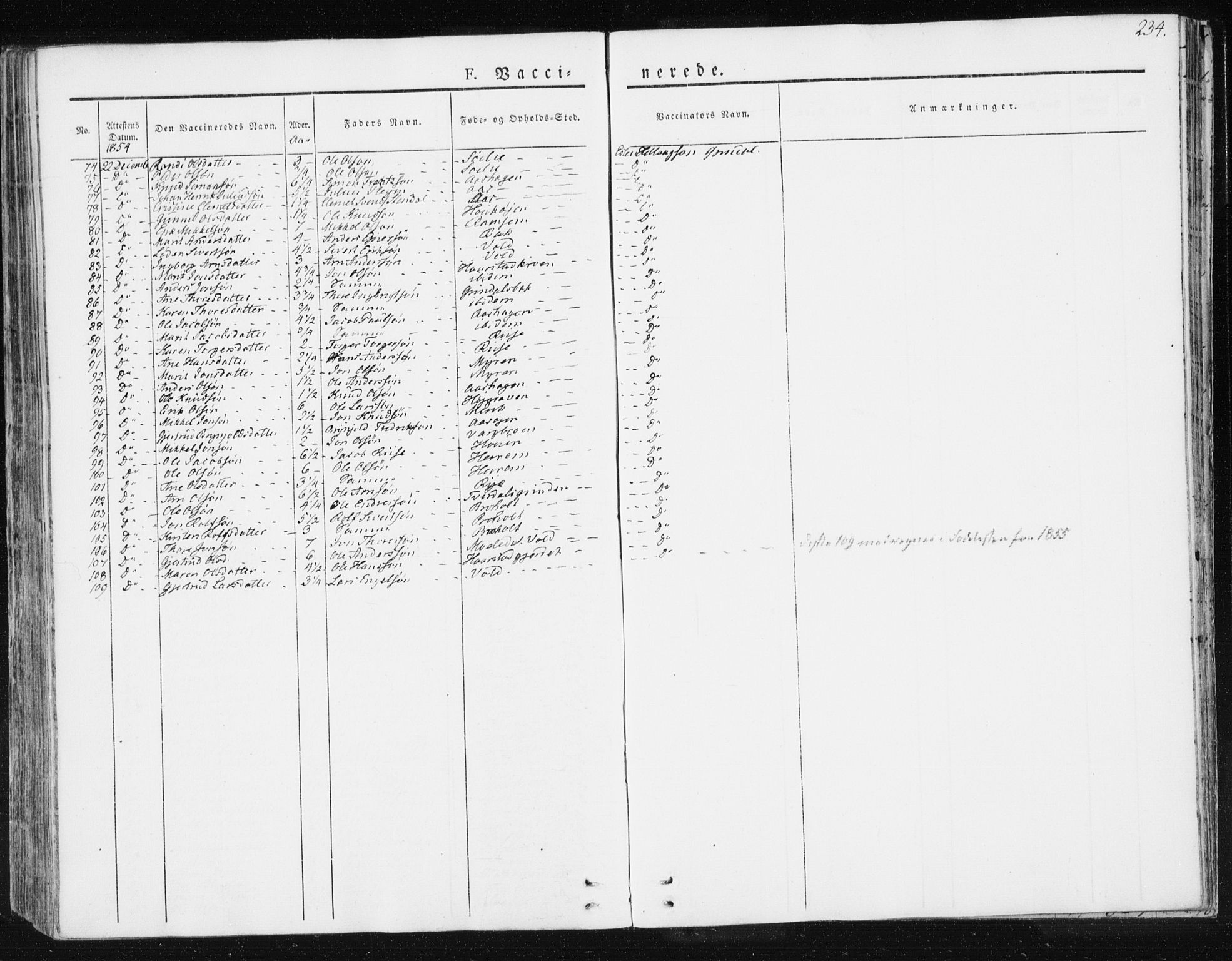 Ministerialprotokoller, klokkerbøker og fødselsregistre - Sør-Trøndelag, AV/SAT-A-1456/674/L0869: Parish register (official) no. 674A01, 1829-1860, p. 234