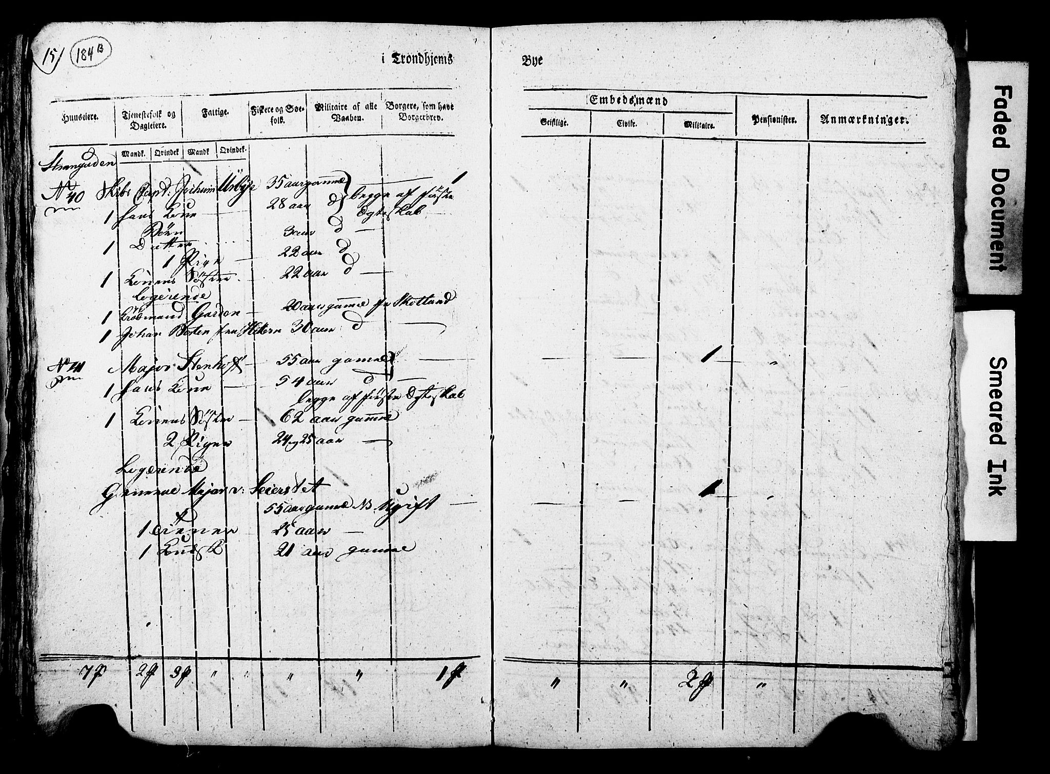 RA, Census 1815 for Trondheim, 1815, p. 183