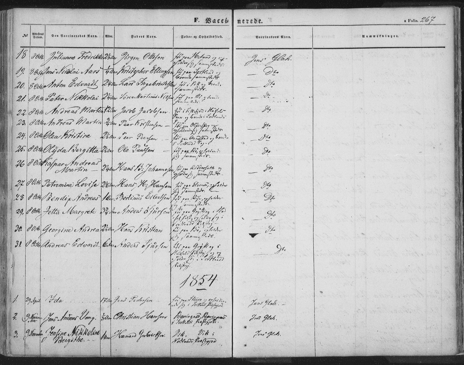 Ministerialprotokoller, klokkerbøker og fødselsregistre - Nordland, AV/SAT-A-1459/895/L1369: Parish register (official) no. 895A04, 1852-1872, p. 267