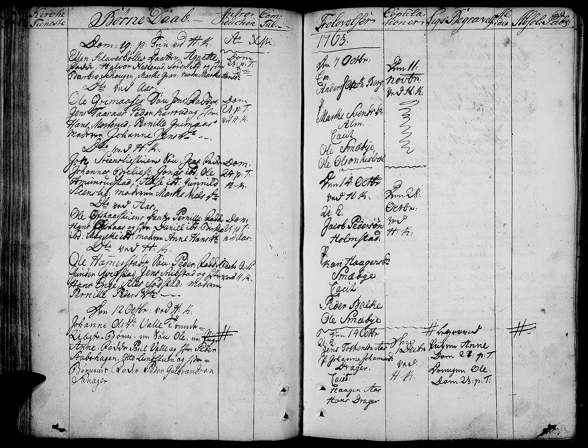 Toten prestekontor, SAH/PREST-102/H/Ha/Haa/L0005: Parish register (official) no. 5, 1761-1772, p. 69