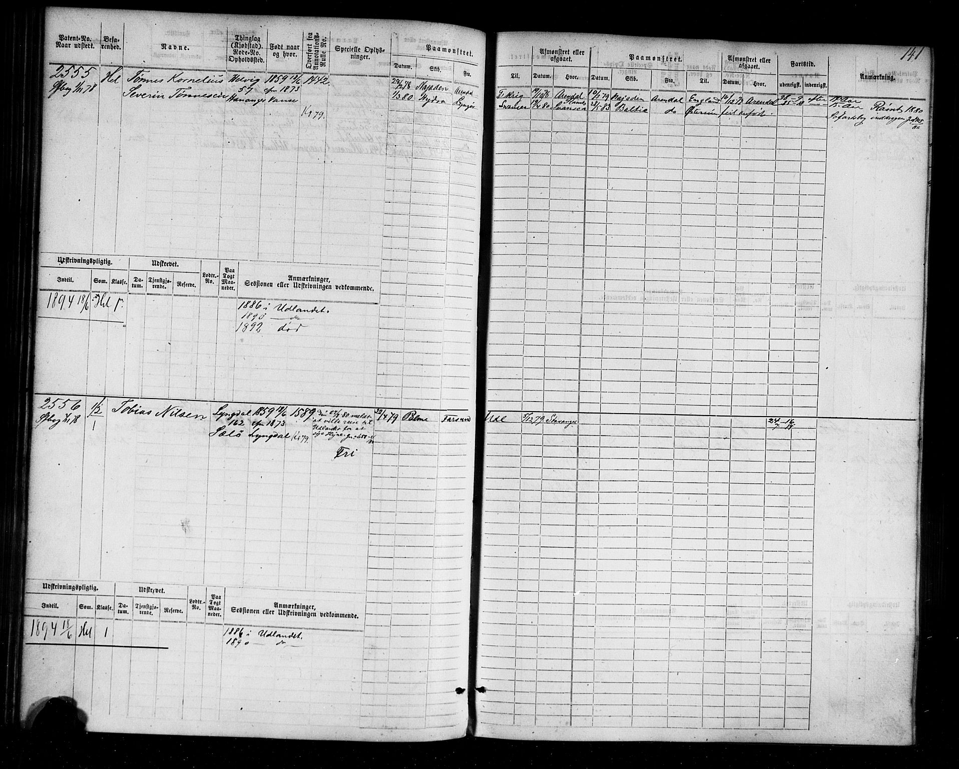 Farsund mønstringskrets, AV/SAK-2031-0017/F/Fb/L0004: Hovedrulle nr 2275-3040, M-7, 1875-1915, p. 143