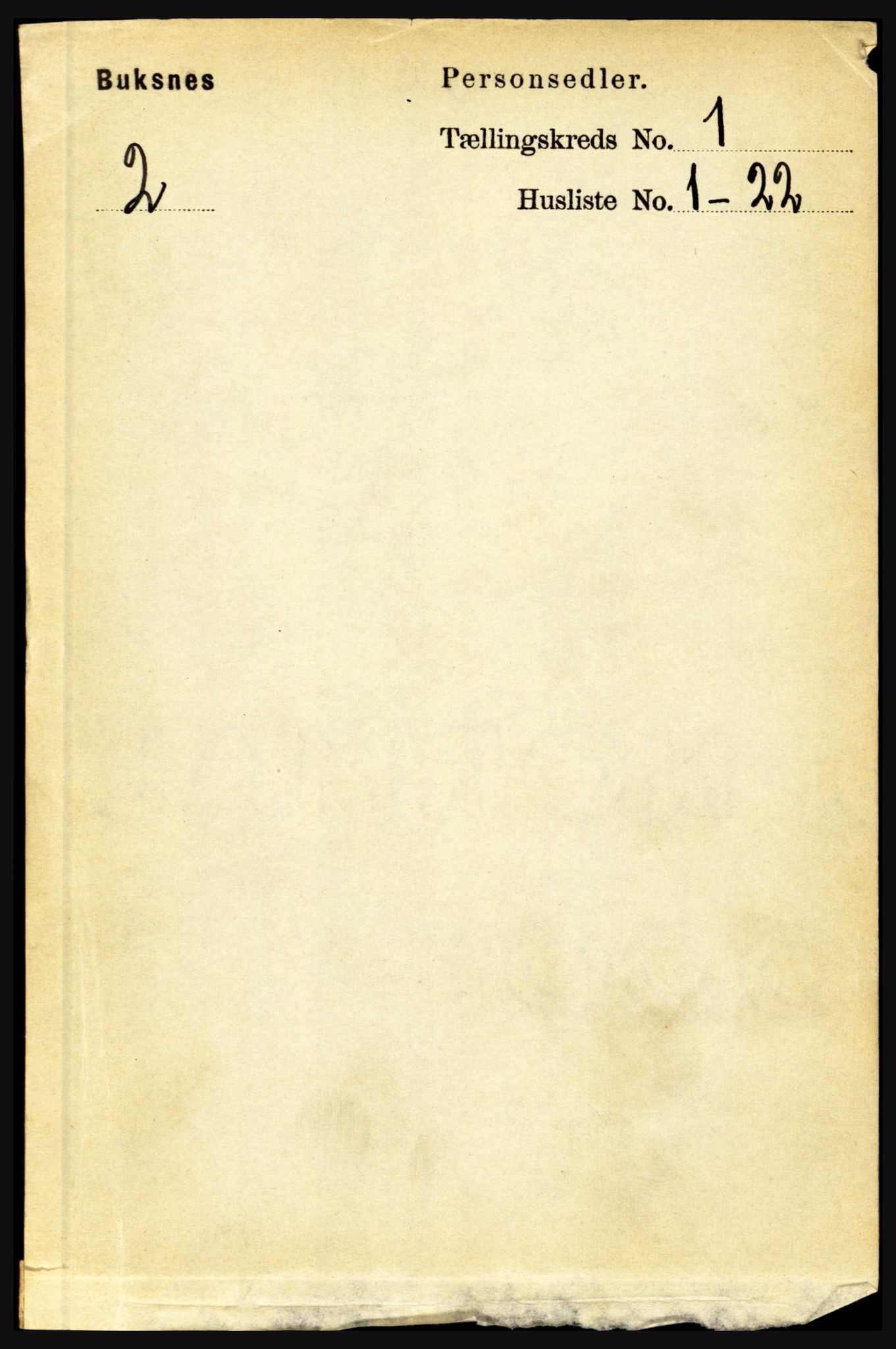 RA, 1891 census for 1860 Buksnes, 1891, p. 221