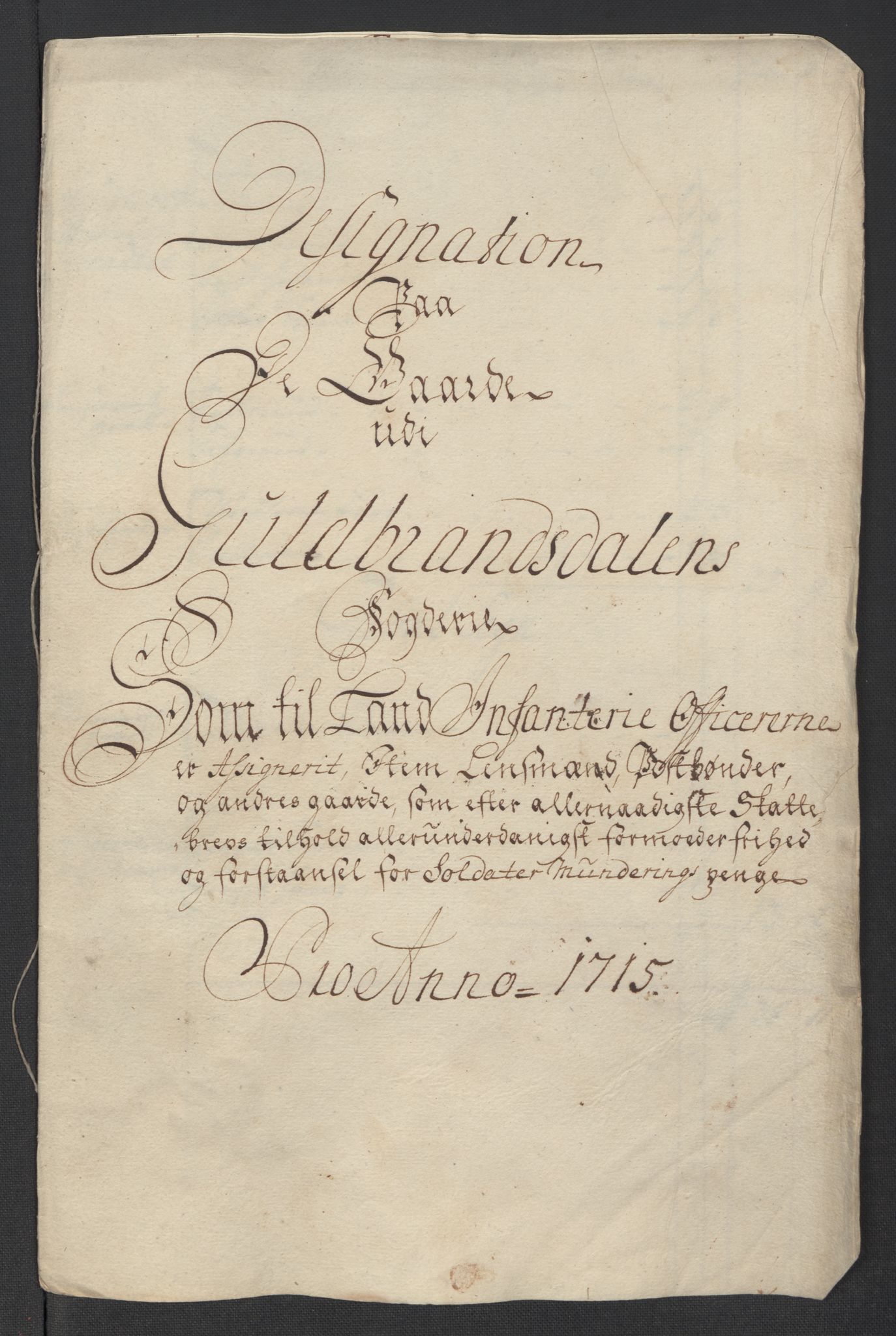 Rentekammeret inntil 1814, Reviderte regnskaper, Fogderegnskap, RA/EA-4092/R17/L1184: Fogderegnskap Gudbrandsdal, 1715, p. 248