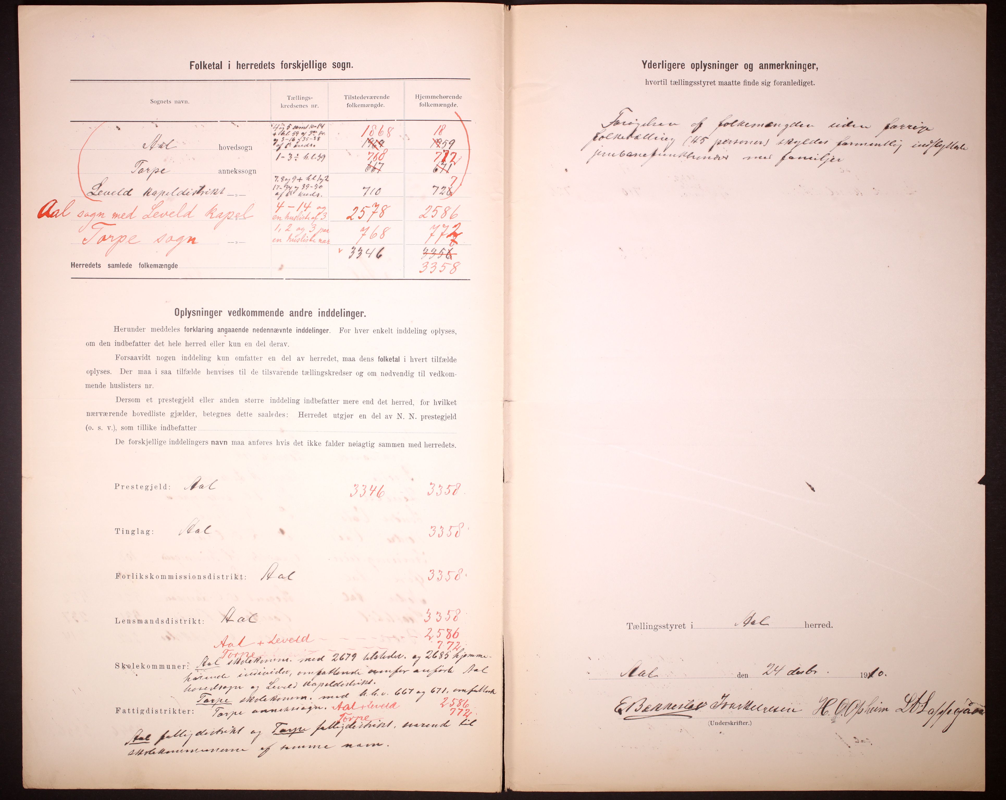 RA, 1910 census for Ål, 1910, p. 3