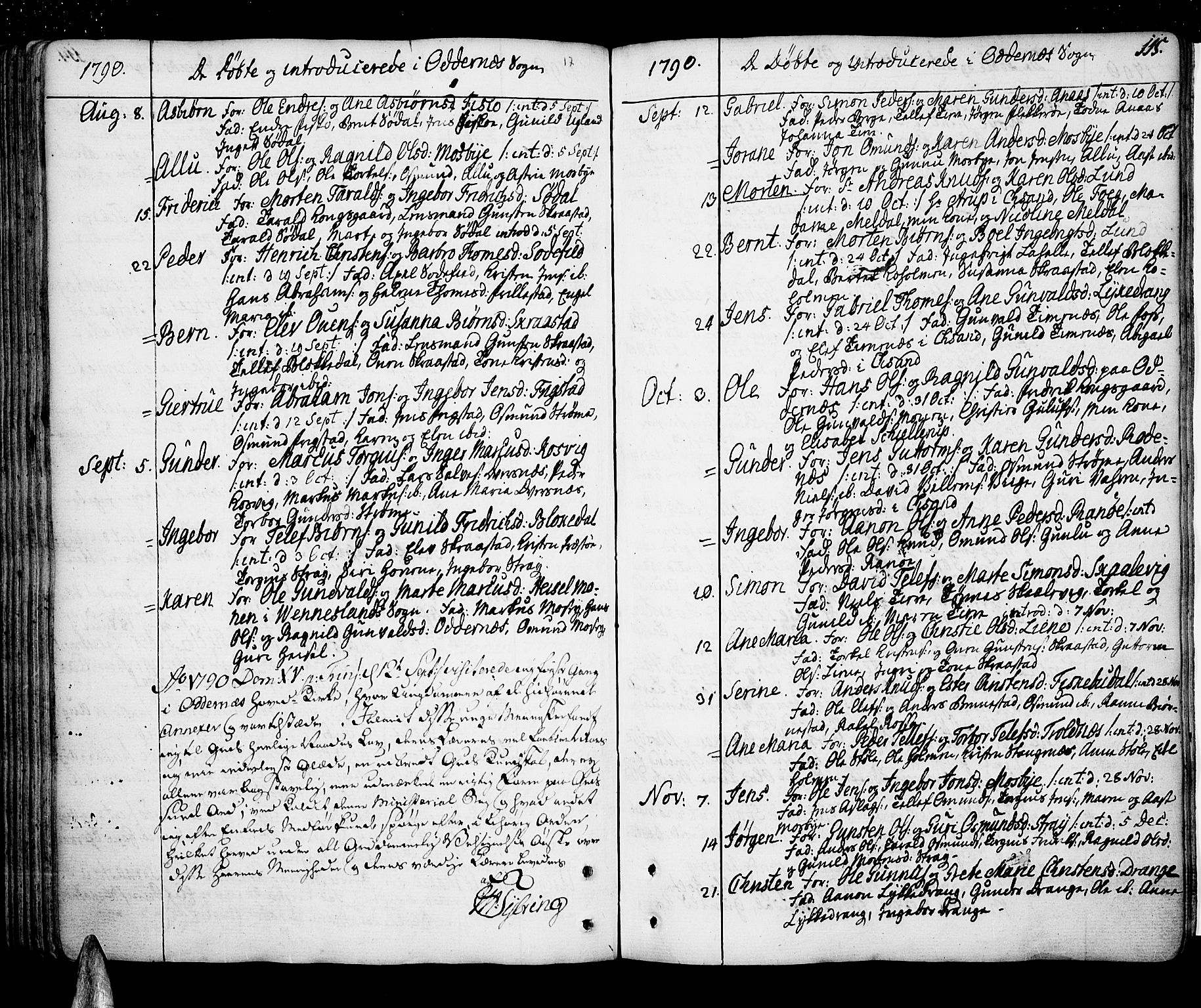 Oddernes sokneprestkontor, AV/SAK-1111-0033/F/Fa/Faa/L0004: Parish register (official) no. A 4, 1764-1820, p. 115