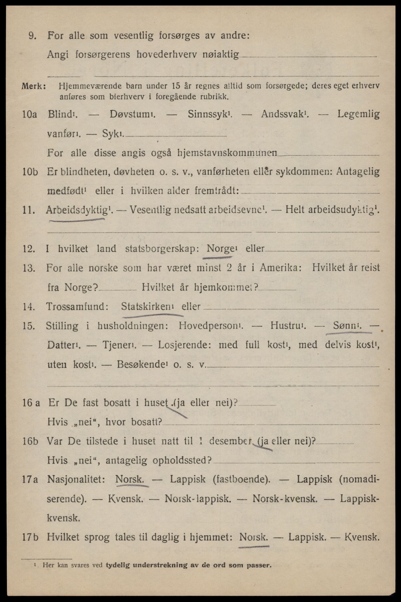 SAT, 1920 census for Hadsel, 1920, p. 13561