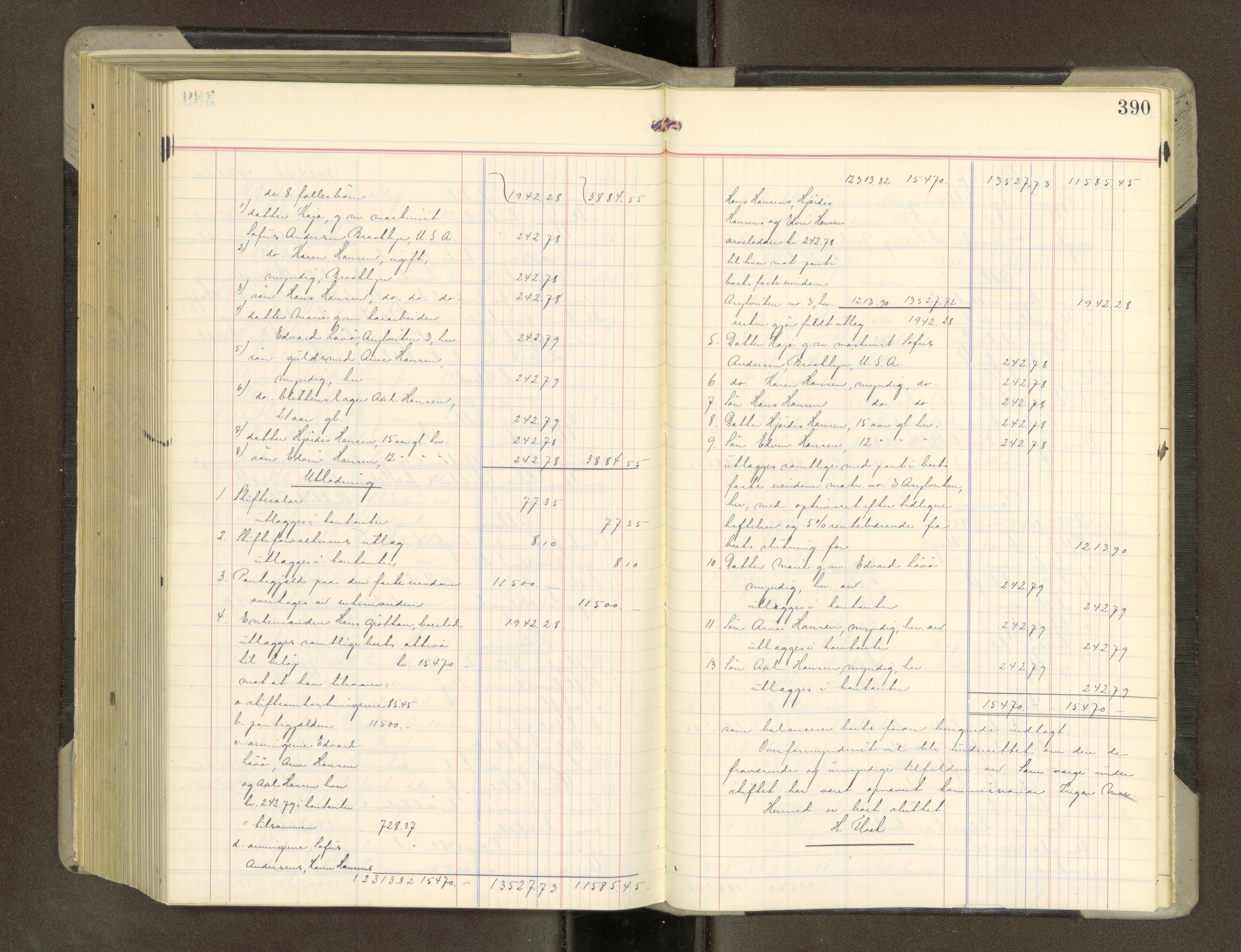 Trondheim byfogd, AV/SAT-A-0003/1/3/3A/L0042: Skifteutlodningsprotokoll - 10/2-5/7. (m/ register), 1916-1918, p. 390