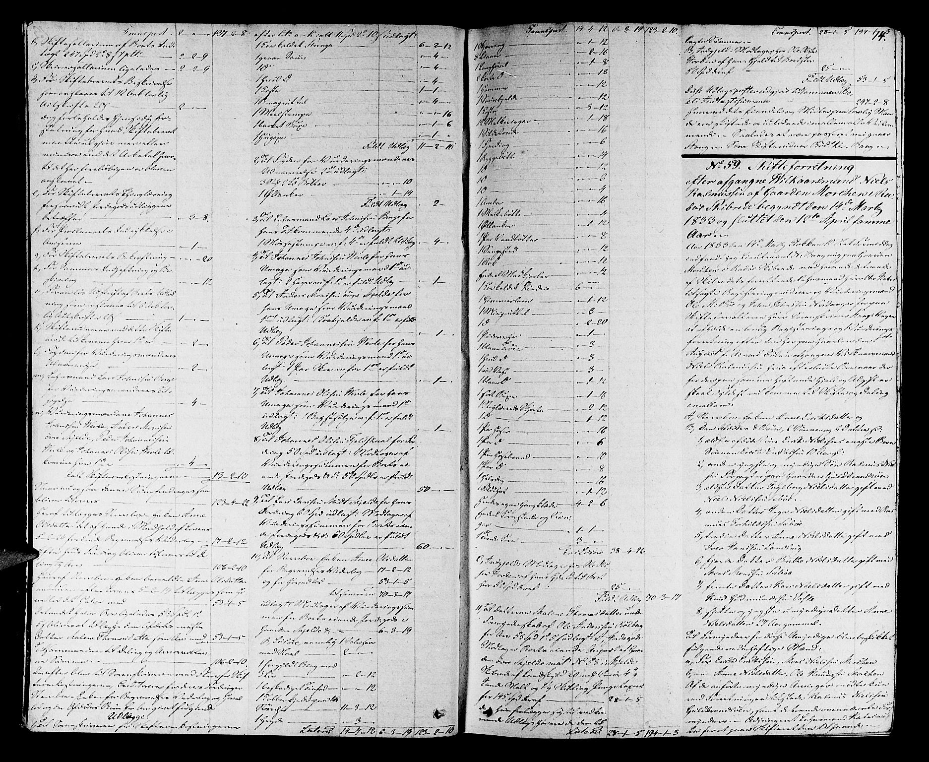 Nordhordland sorenskrivar, AV/SAB-A-2901/1/H/Ha/L0019: Skifteprotokollar Nordhordland , 1833-1837, p. 13b-14a