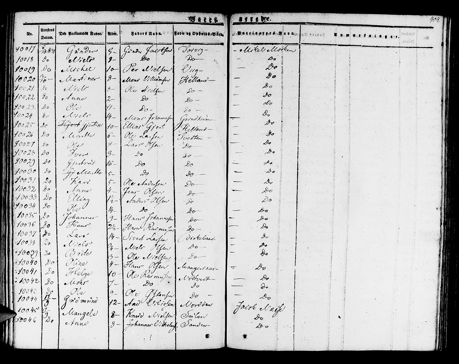 Manger sokneprestembete, SAB/A-76801/H/Haa: Parish register (official) no. A 4, 1824-1838, p. 404