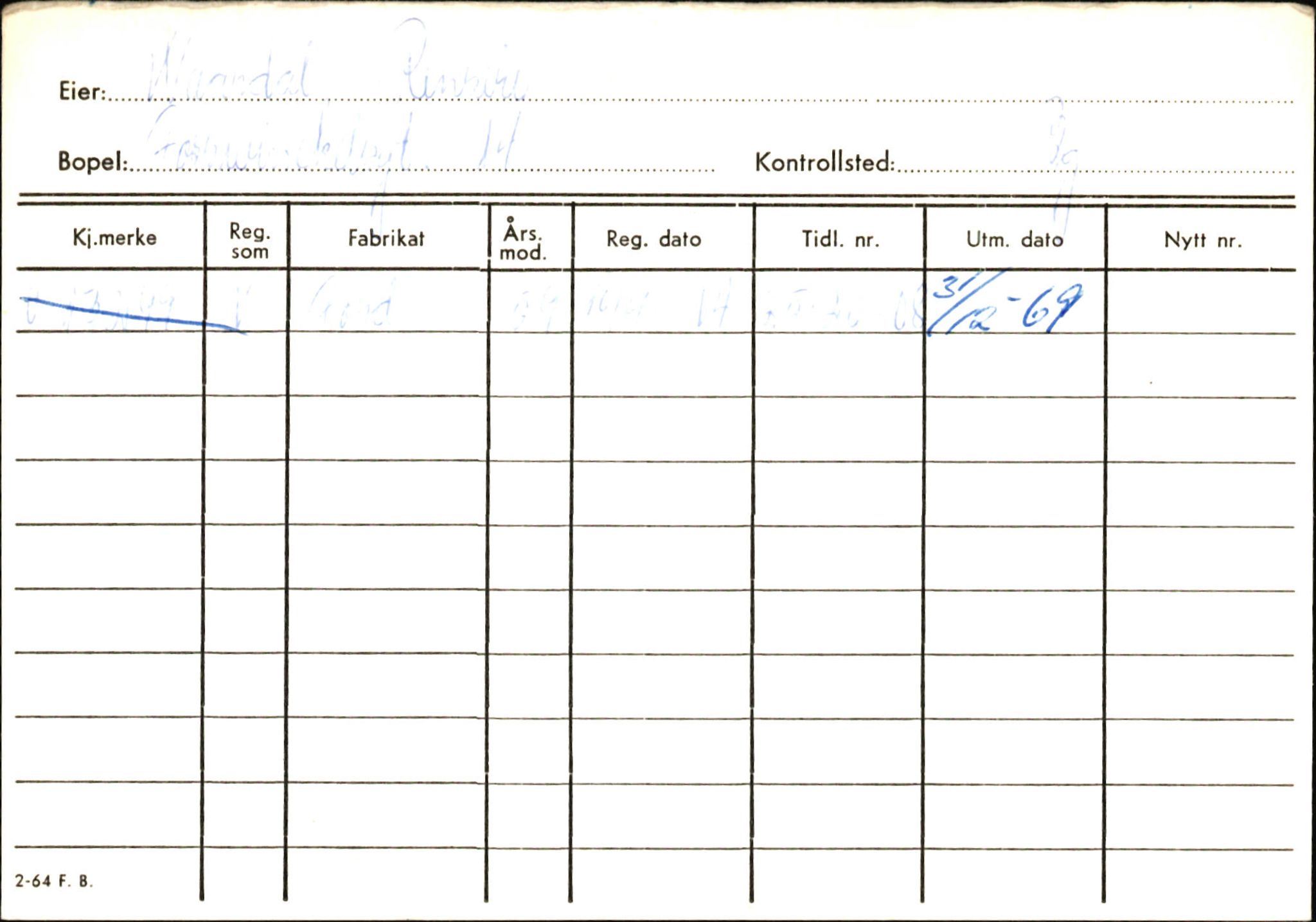 Statens vegvesen, Hordaland vegkontor, AV/SAB-A-5201/2/Hb/L0037: O-eierkort W-P, 1920-1971, p. 905