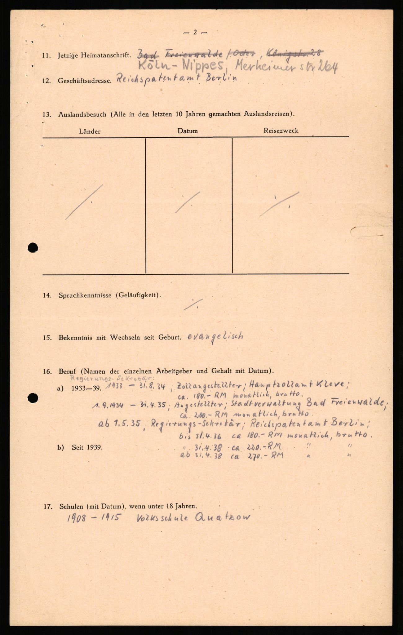 Forsvaret, Forsvarets overkommando II, AV/RA-RAFA-3915/D/Db/L0024: CI Questionaires. Tyske okkupasjonsstyrker i Norge. Tyskere., 1945-1946, p. 360