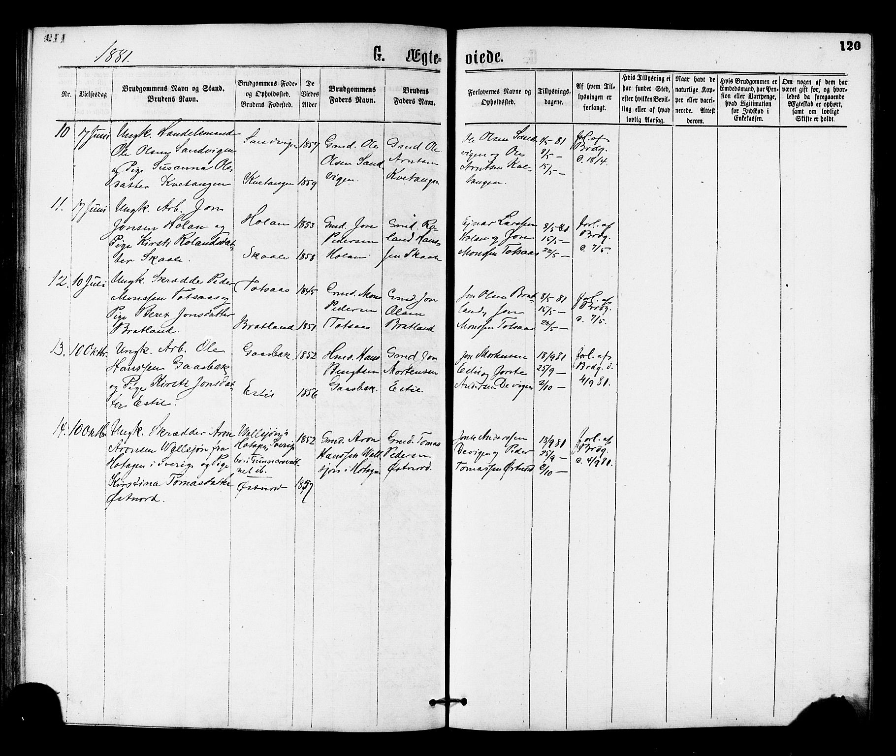 Ministerialprotokoller, klokkerbøker og fødselsregistre - Nord-Trøndelag, AV/SAT-A-1458/755/L0493: Parish register (official) no. 755A02, 1865-1881, p. 120