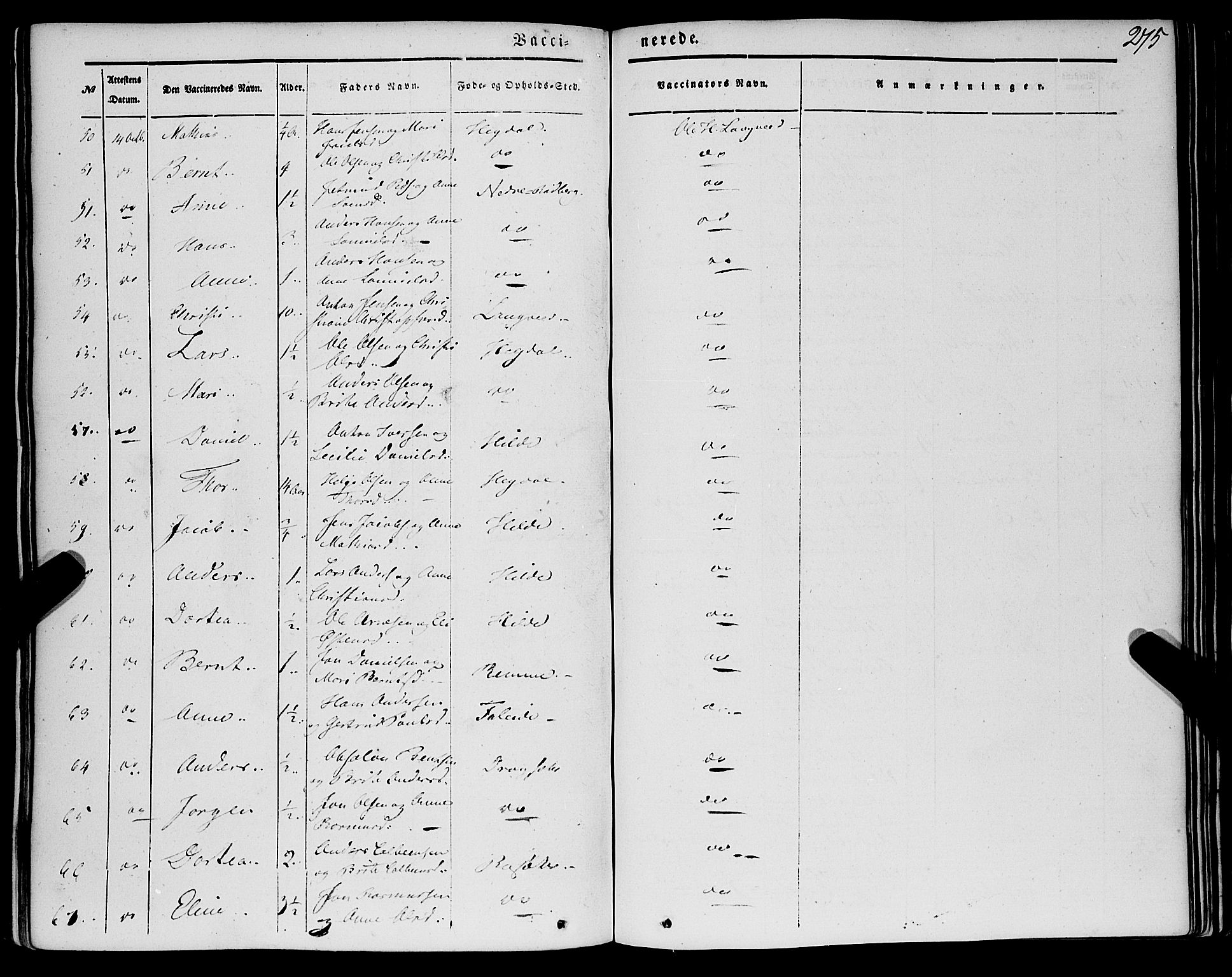 Innvik sokneprestembete, AV/SAB-A-80501: Parish register (official) no. A 5, 1847-1865, p. 275