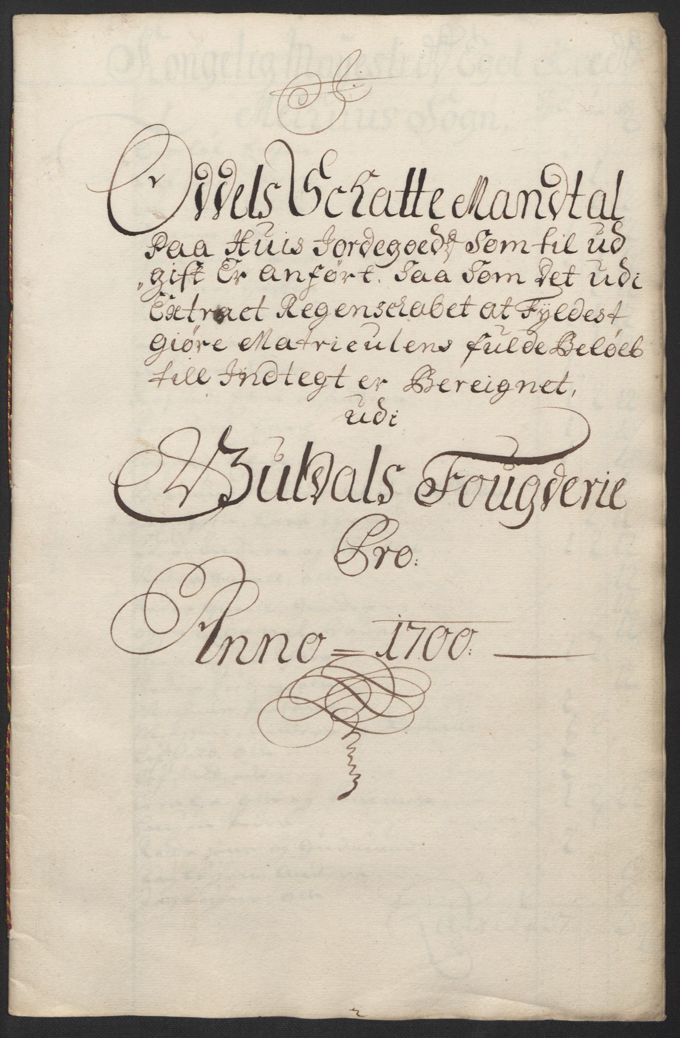 Rentekammeret inntil 1814, Reviderte regnskaper, Fogderegnskap, AV/RA-EA-4092/R60/L3950: Fogderegnskap Orkdal og Gauldal, 1700, p. 423