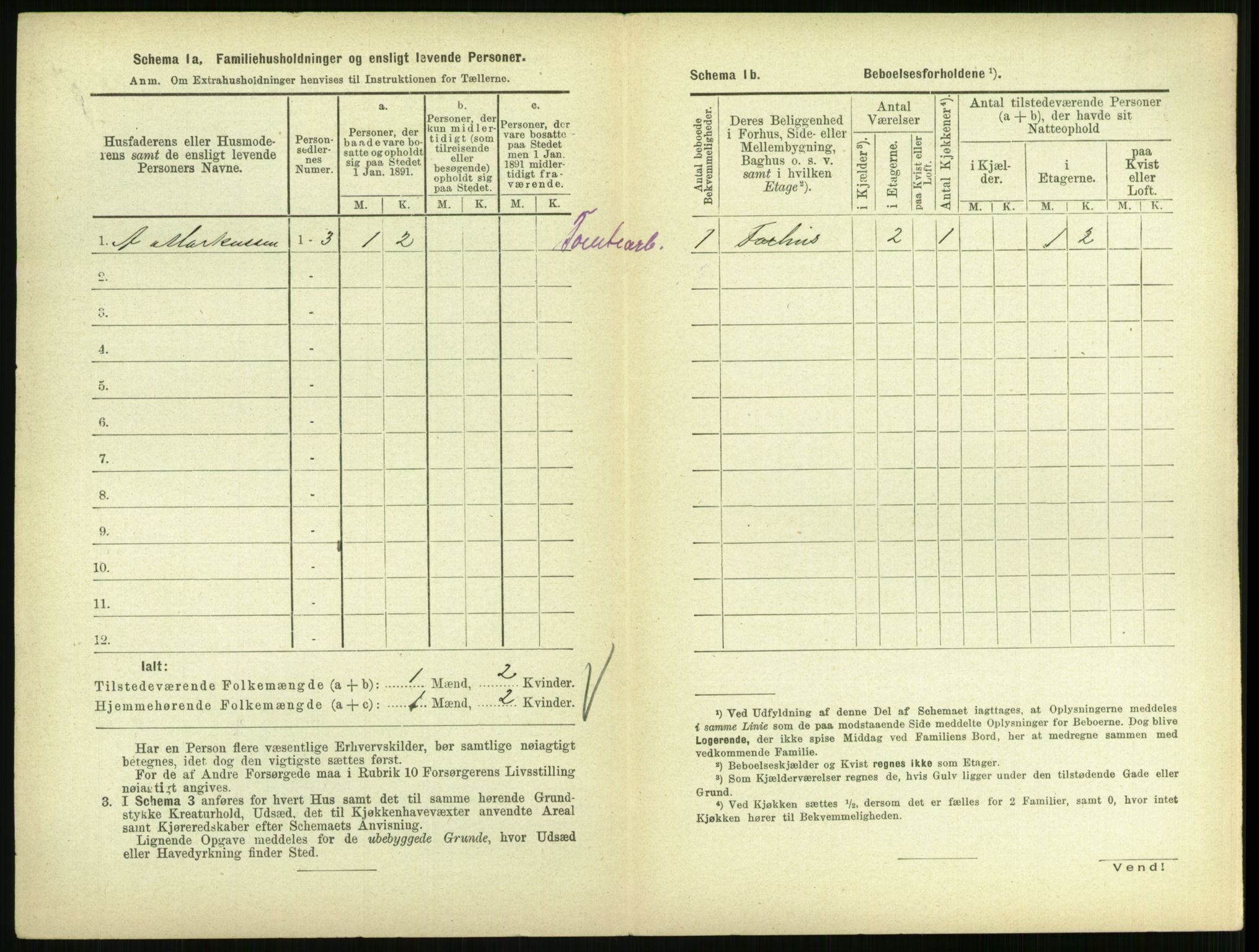 RA, 1891 census for 0707 Larvik, 1891, p. 526