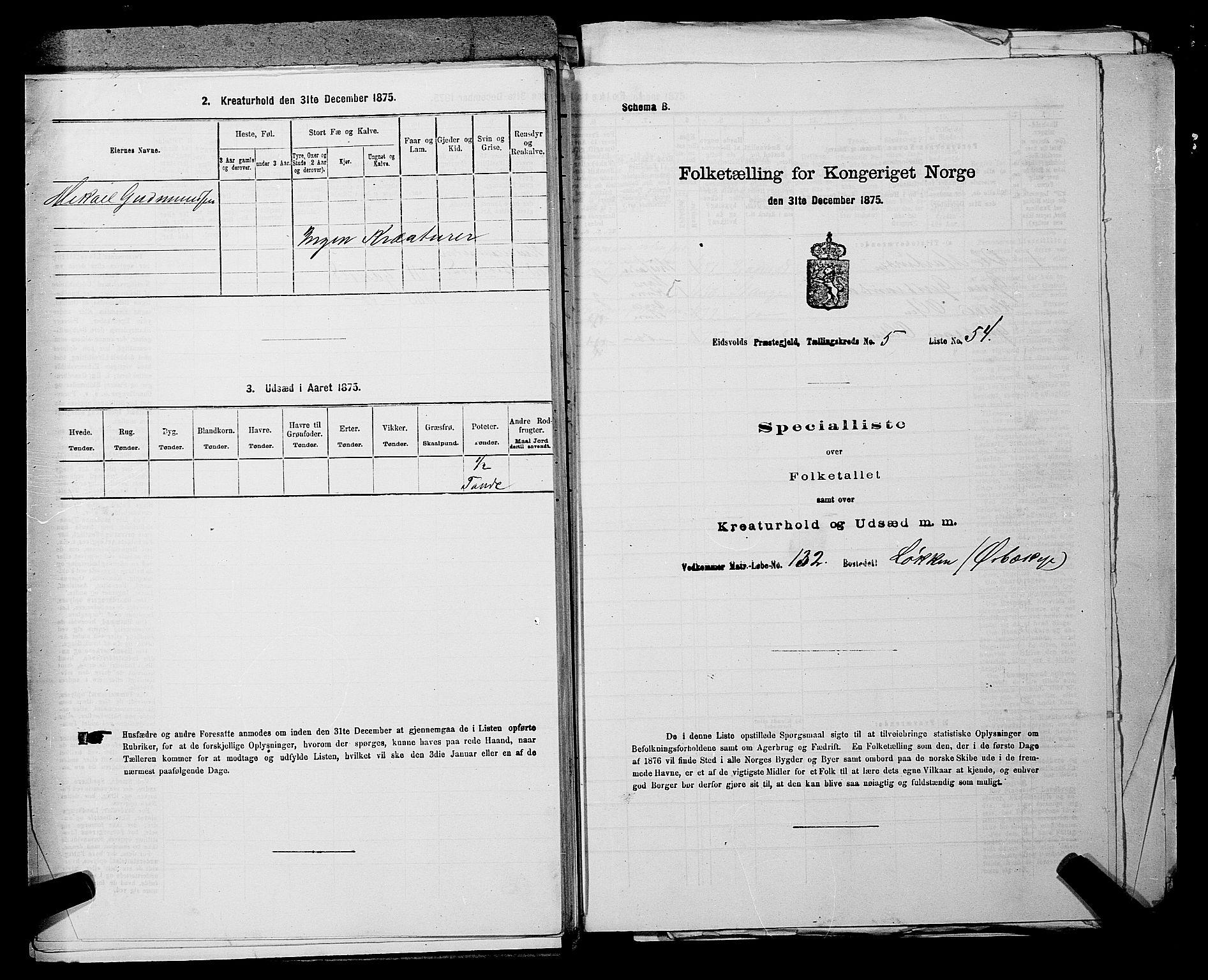 RA, 1875 census for 0237P Eidsvoll, 1875, p. 811