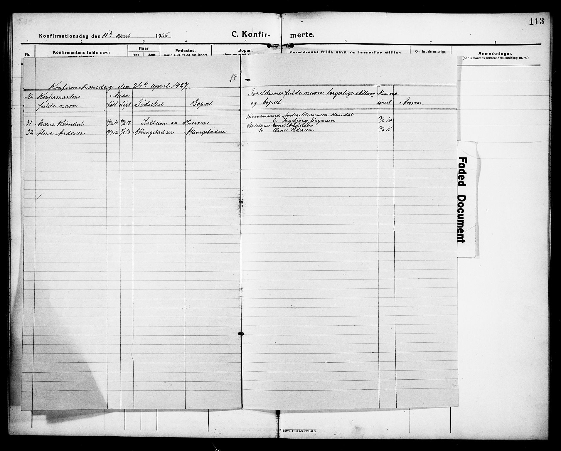 Stange prestekontor, AV/SAH-PREST-002/L/L0015: Parish register (copy) no. 15, 1916-1928