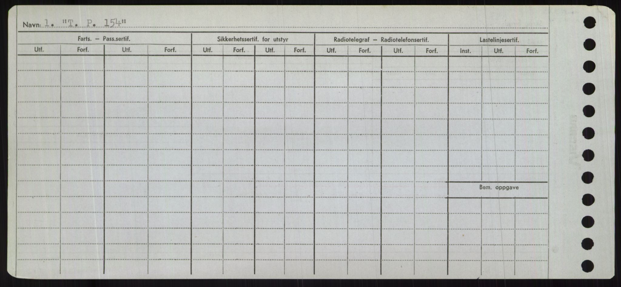 Sjøfartsdirektoratet med forløpere, Skipsmålingen, RA/S-1627/H/Hc/L0001: Lektere, A-Y, p. 492