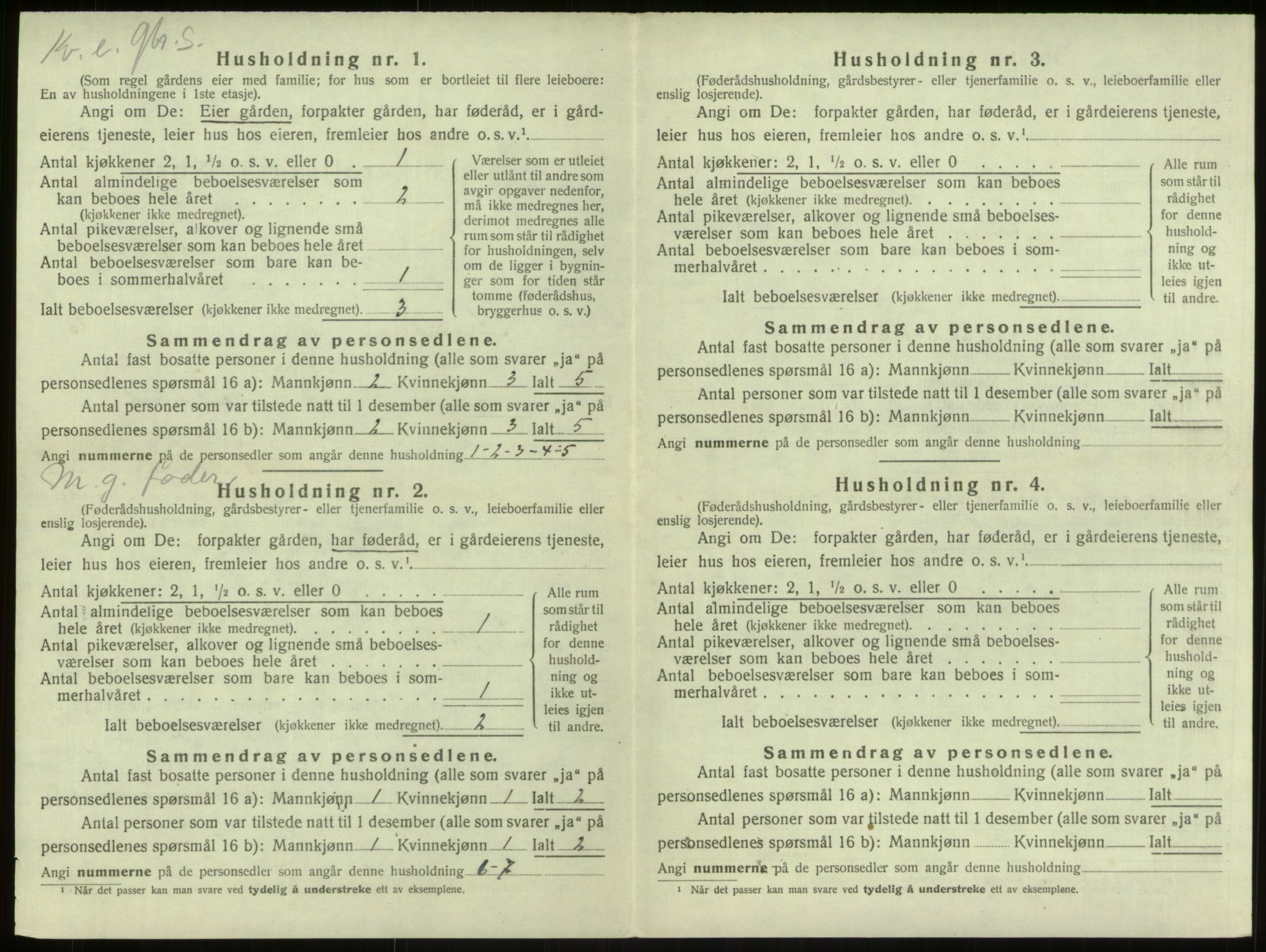 SAB, 1920 census for Manger, 1920, p. 1177