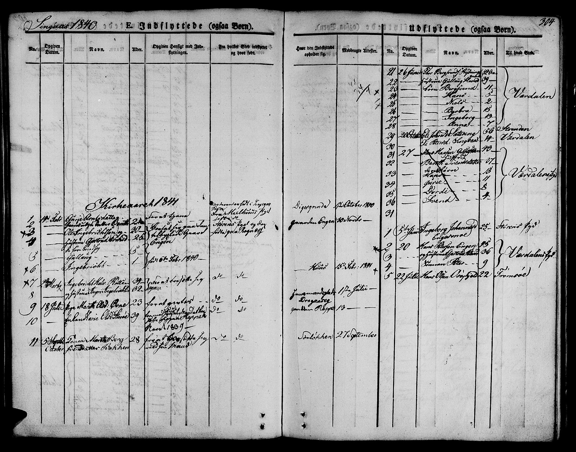 Ministerialprotokoller, klokkerbøker og fødselsregistre - Sør-Trøndelag, SAT/A-1456/685/L0961: Parish register (official) no. 685A05 /2, 1829-1845, p. 304