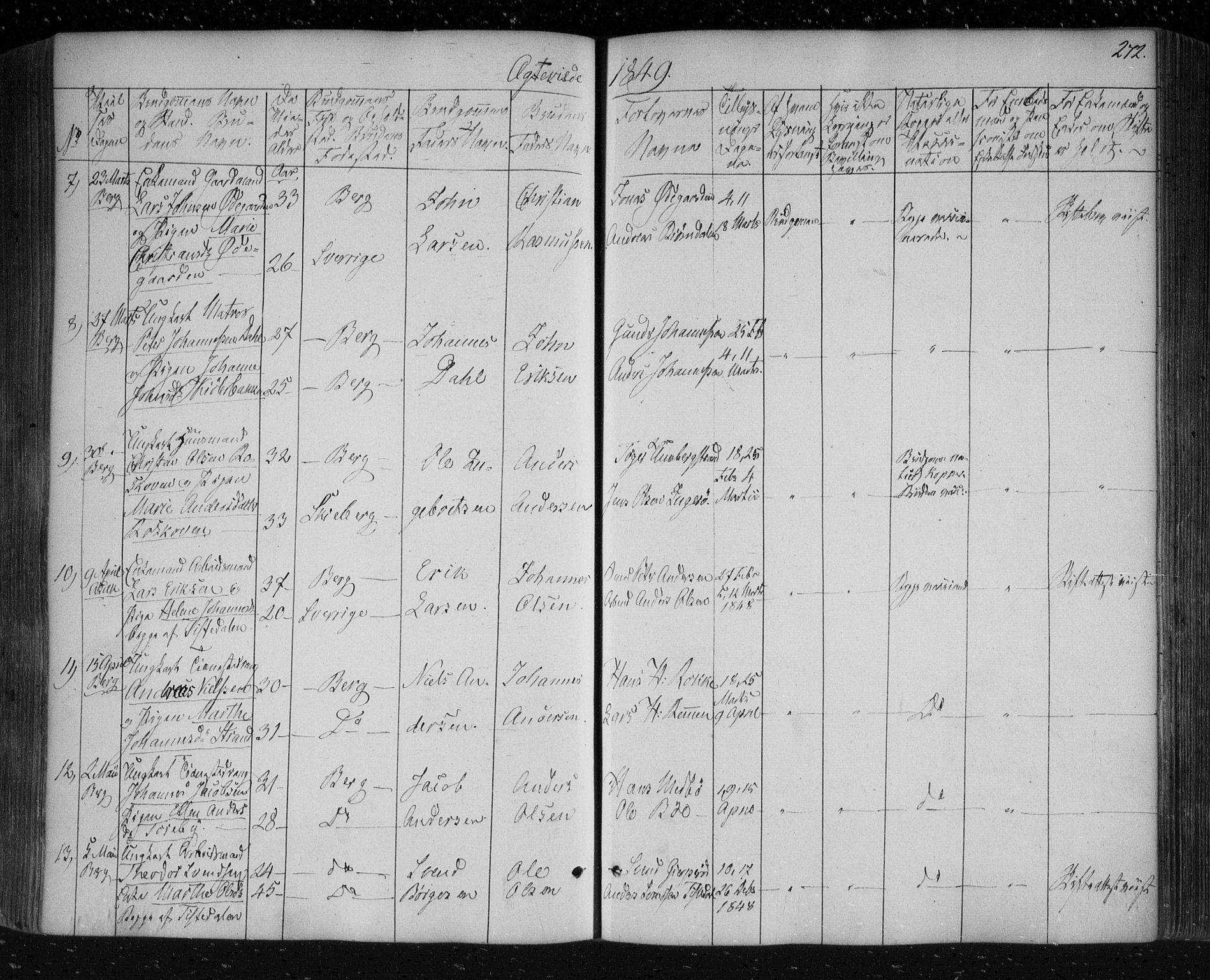 Berg prestekontor Kirkebøker, AV/SAO-A-10902/F/Fa/L0004: Parish register (official) no. I 4, 1843-1860, p. 272