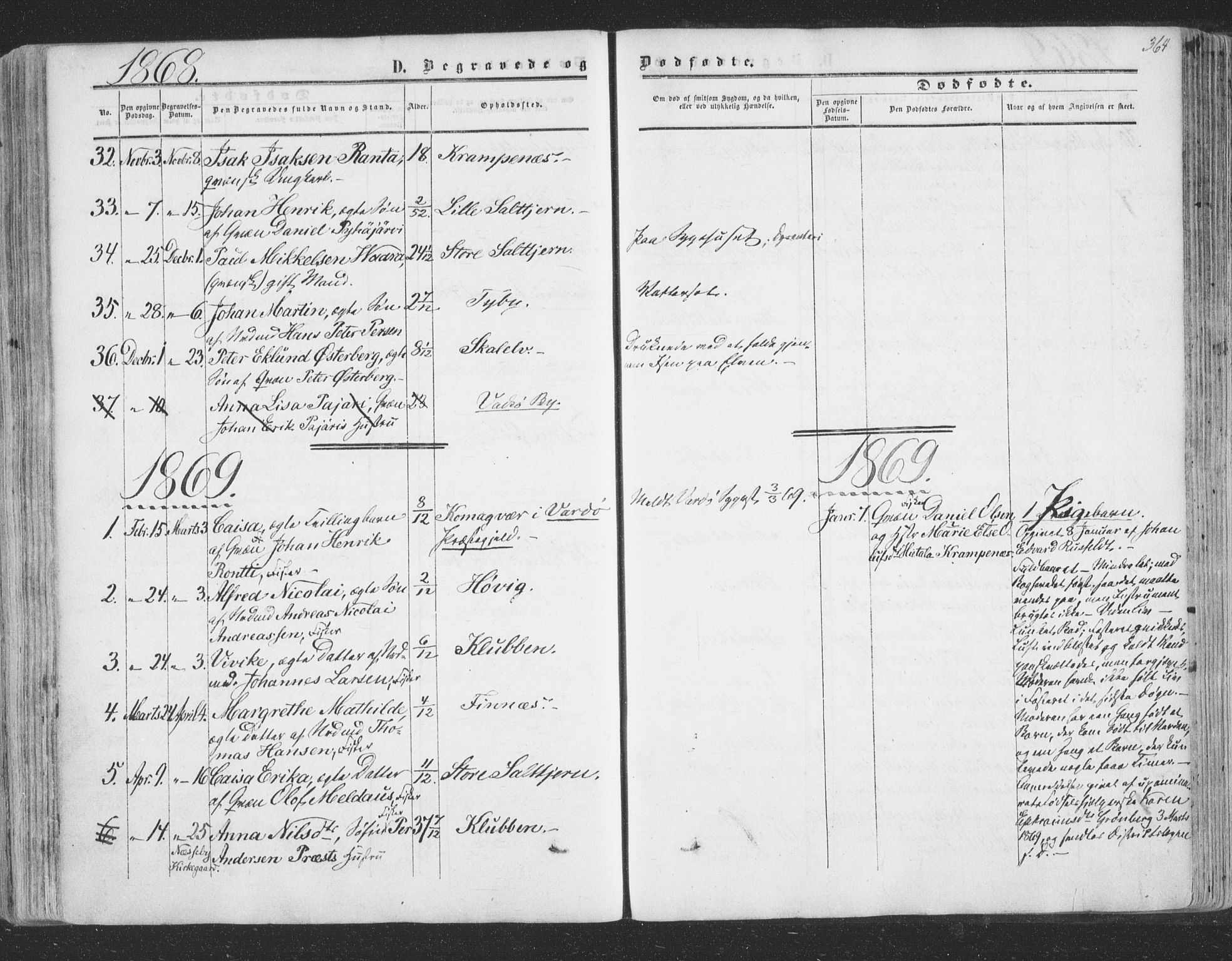 Vadsø sokneprestkontor, AV/SATØ-S-1325/H/Ha/L0004kirke: Parish register (official) no. 4, 1854-1880, p. 365