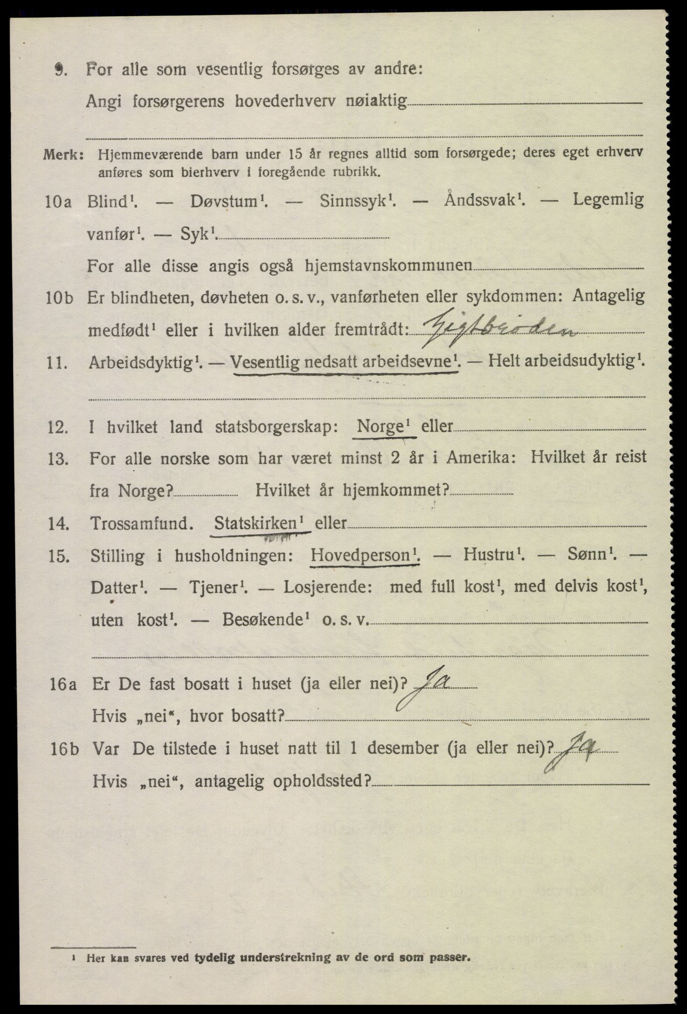 SAK, 1920 census for Eide, 1920, p. 1019