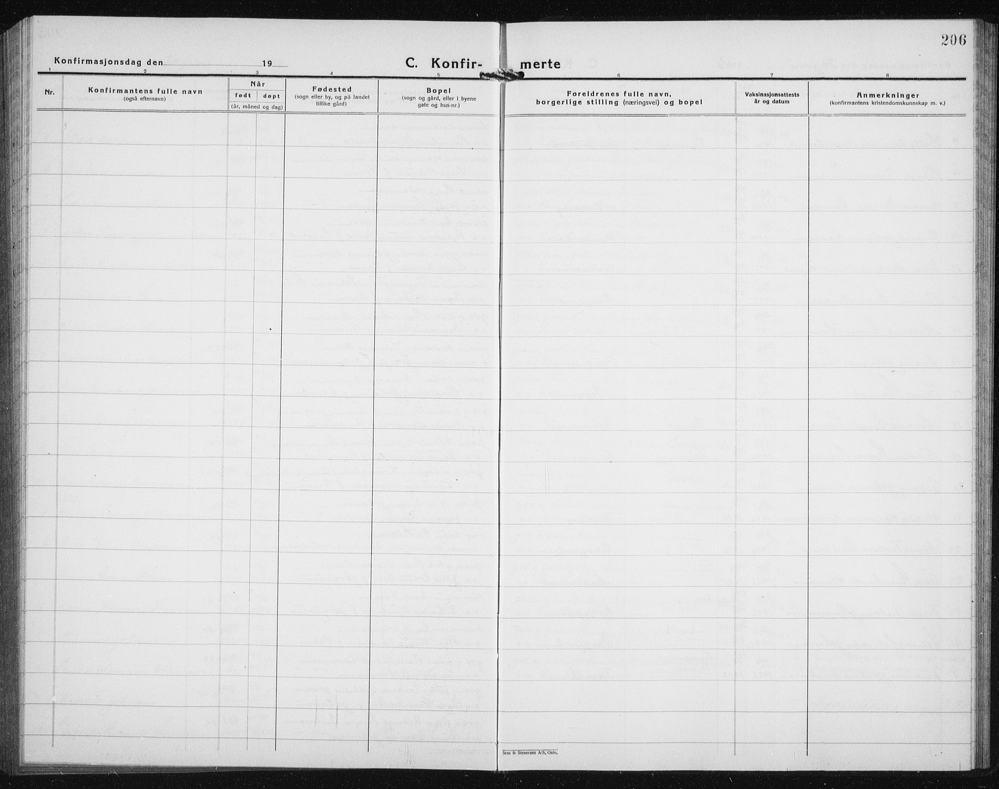 Skjervøy sokneprestkontor, AV/SATØ-S-1300/H/Ha/Hab/L0010klokker: Parish register (copy) no. 10, 1927-1941, p. 206