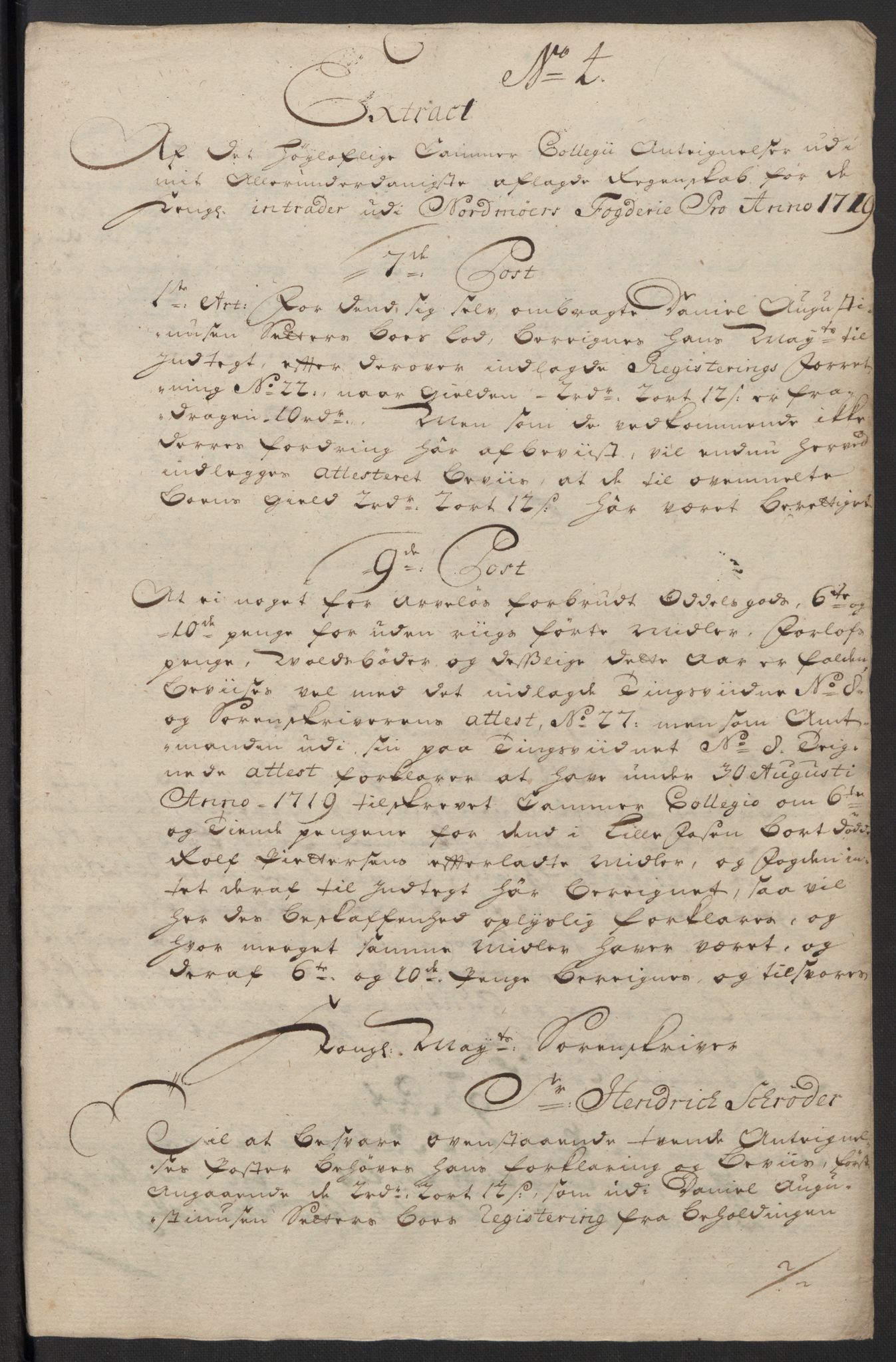 Rentekammeret inntil 1814, Reviderte regnskaper, Fogderegnskap, AV/RA-EA-4092/R56/L3752: Fogderegnskap Nordmøre, 1719, p. 317