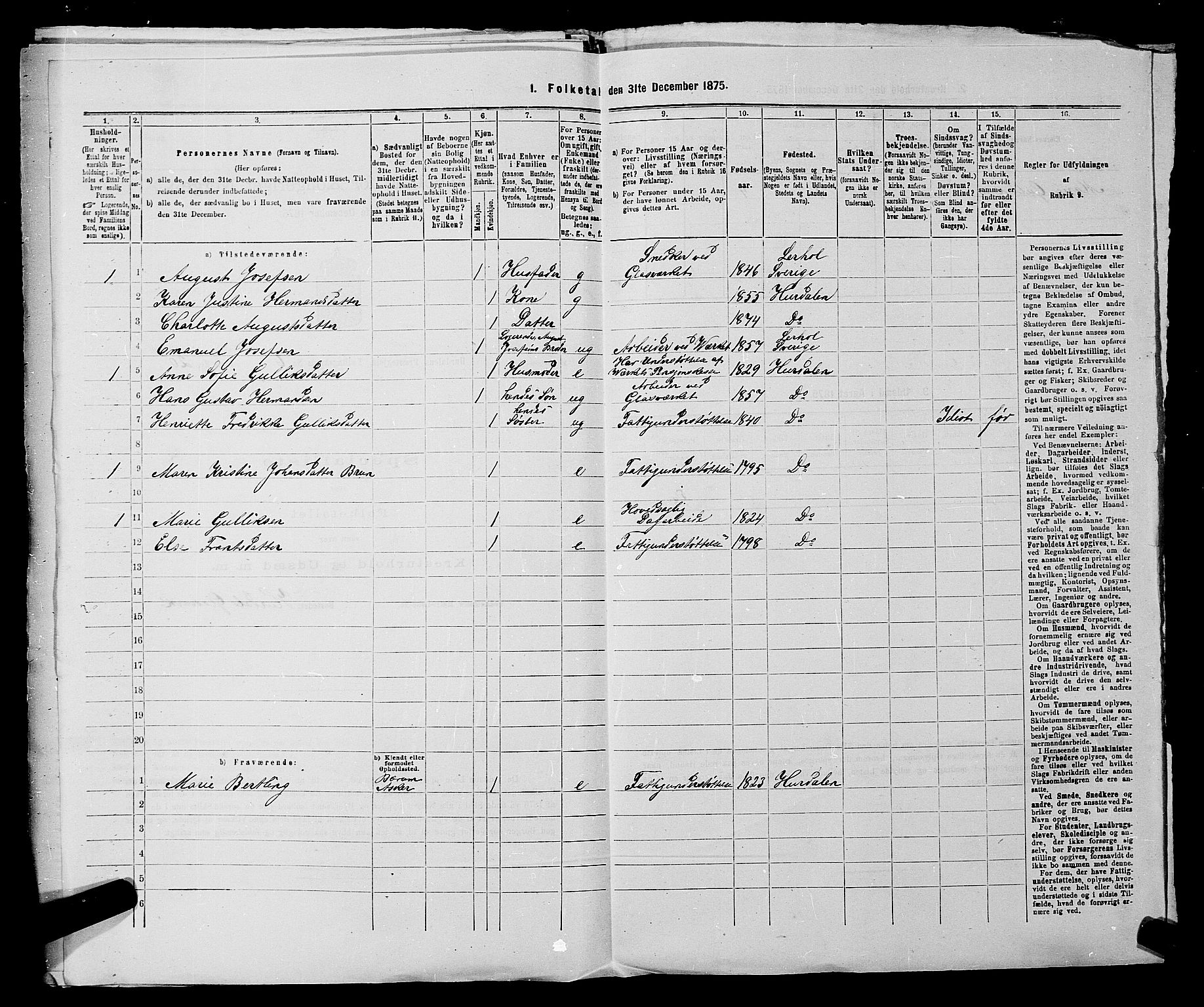 RA, 1875 census for 0239P Hurdal, 1875, p. 859