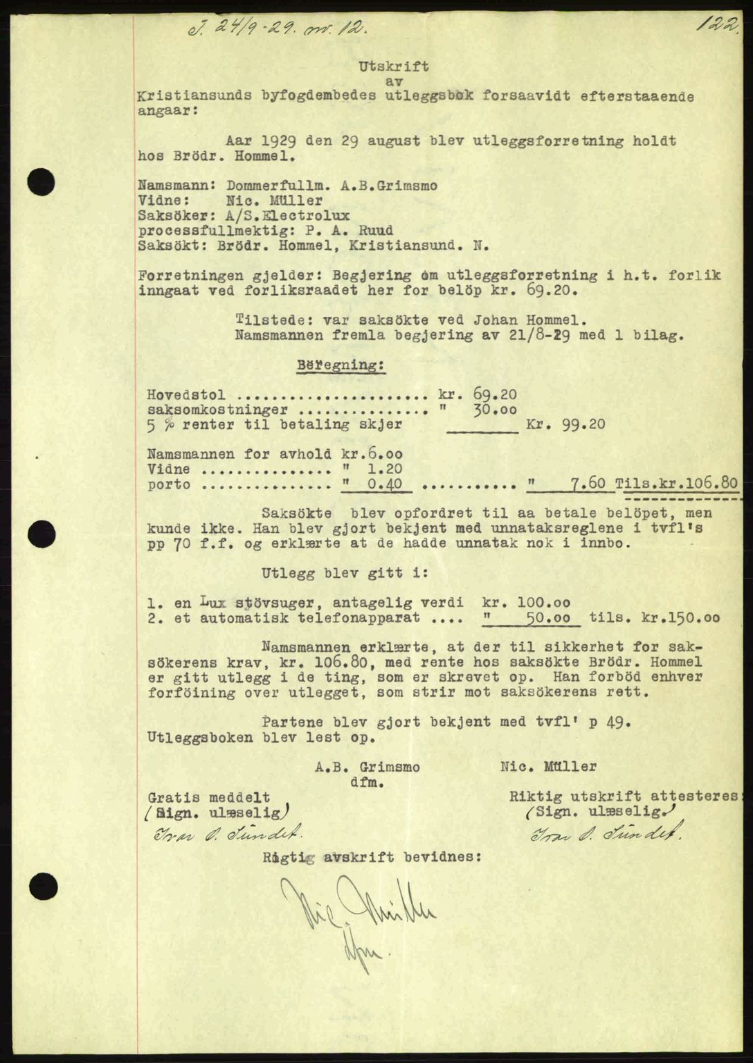 Kristiansund byfogd, AV/SAT-A-4587/A/27: Mortgage book no. 23, 1929-1930, Deed date: 24.09.1929