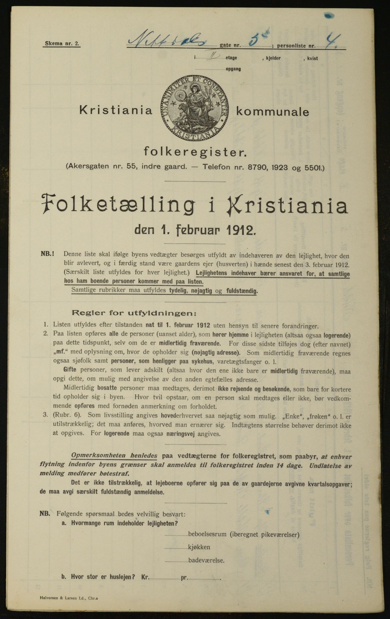 OBA, Municipal Census 1912 for Kristiania, 1912, p. 71809