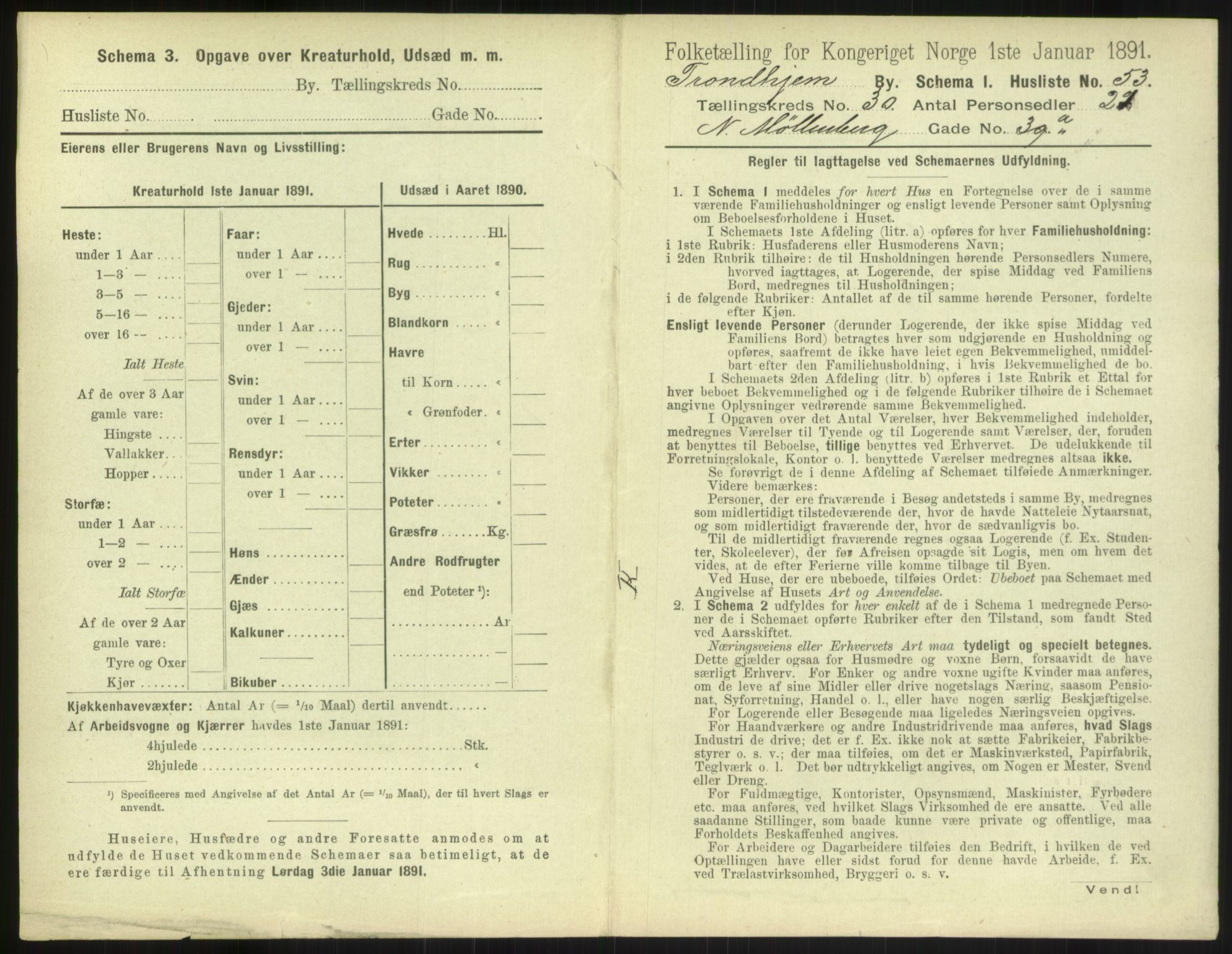 RA, 1891 census for 1601 Trondheim, 1891, p. 2298