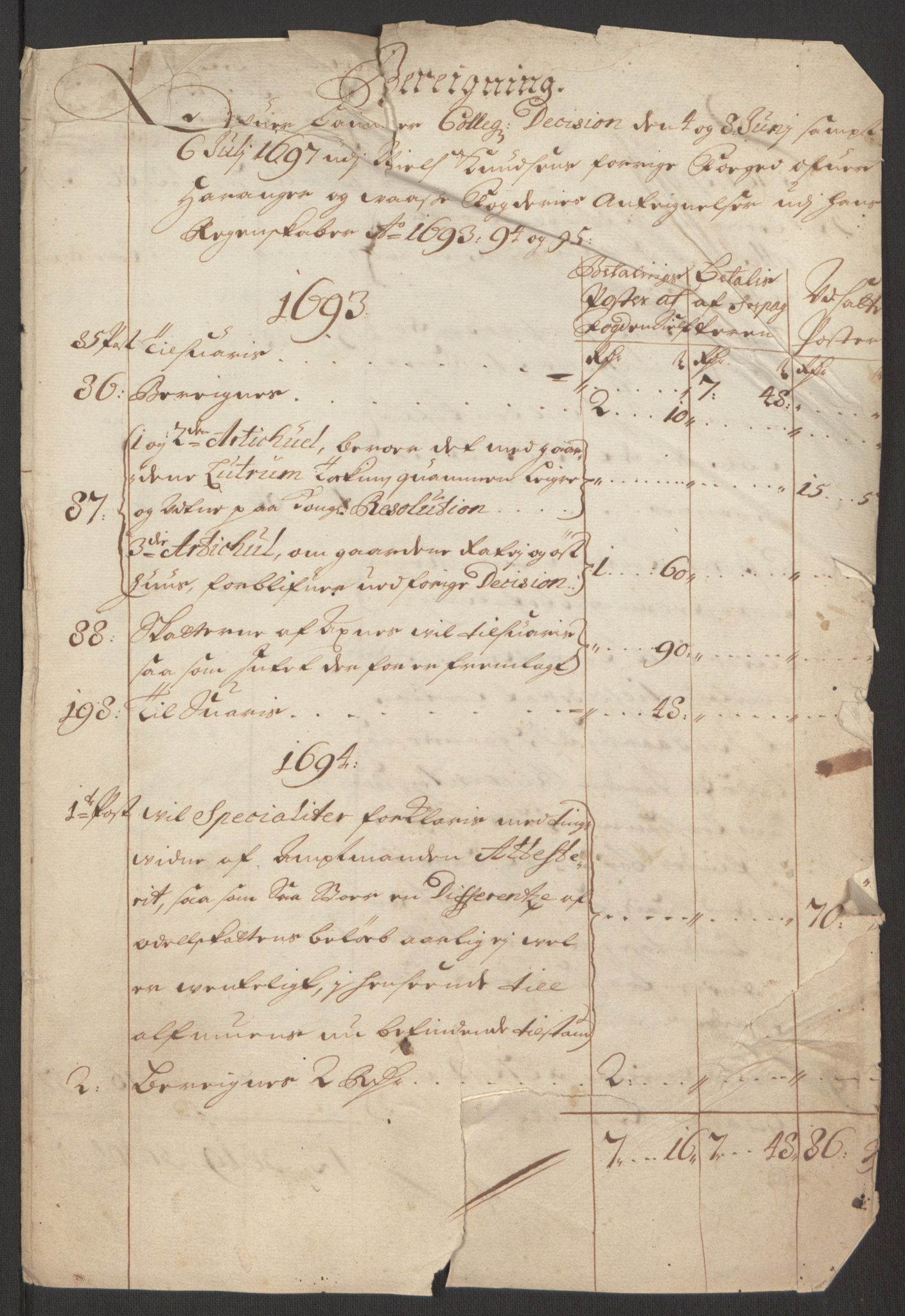 Rentekammeret inntil 1814, Reviderte regnskaper, Fogderegnskap, AV/RA-EA-4092/R48/L2976: Fogderegnskap Sunnhordland og Hardanger, 1695-1696, p. 264