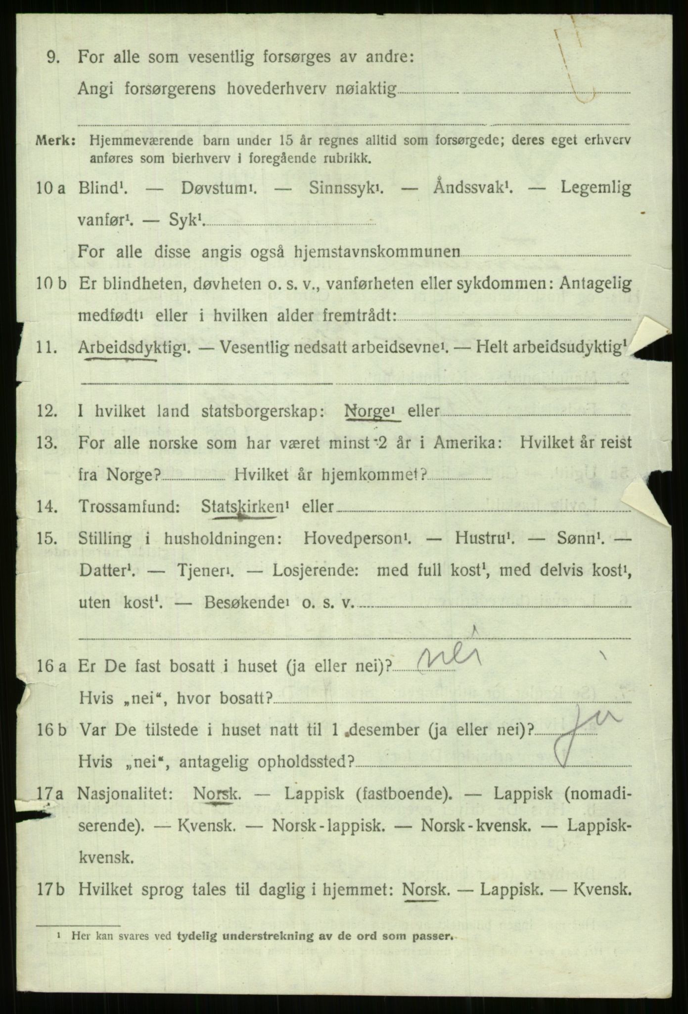 SATØ, 1920 census for Trondenes, 1920, p. 20802