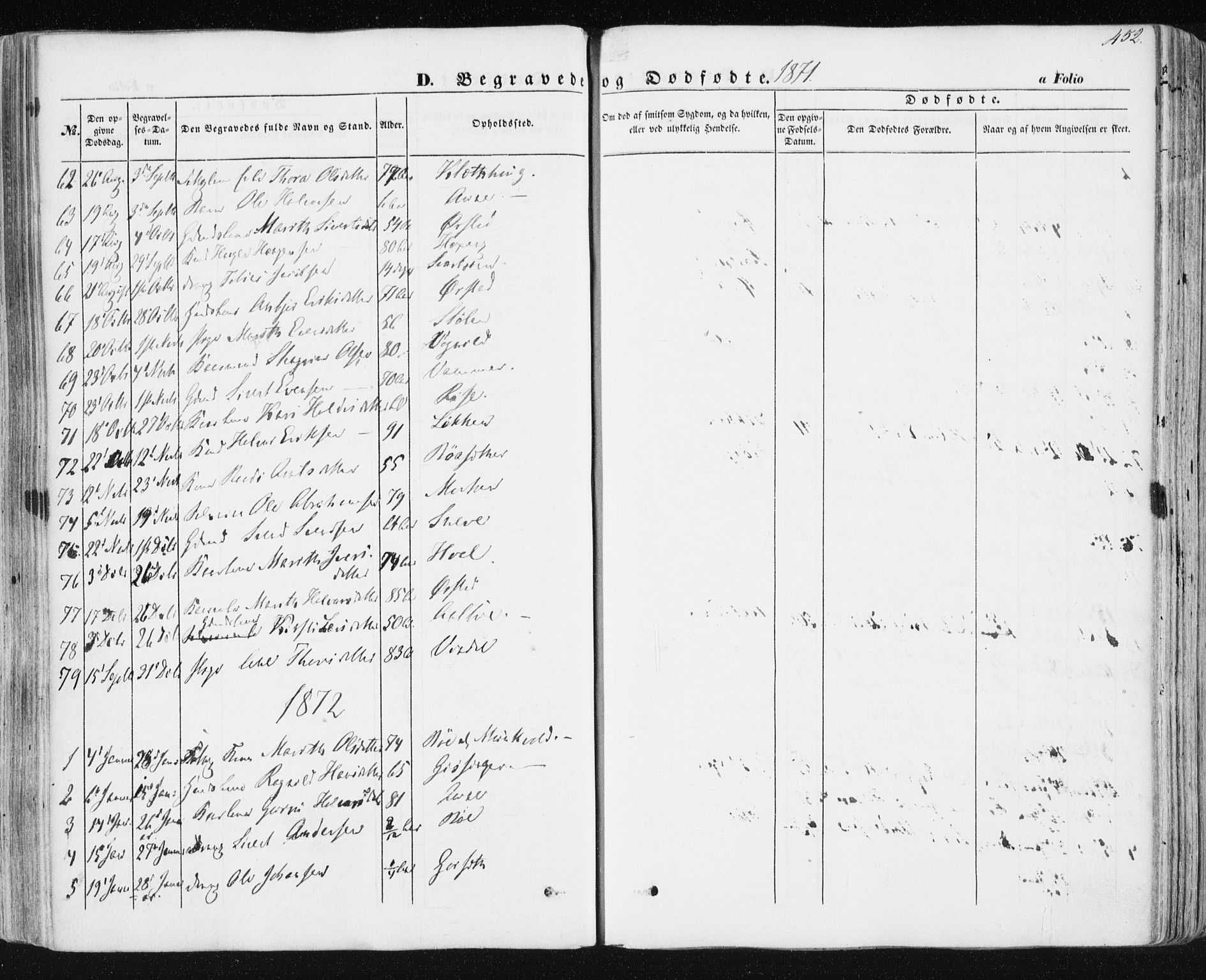 Ministerialprotokoller, klokkerbøker og fødselsregistre - Sør-Trøndelag, SAT/A-1456/678/L0899: Parish register (official) no. 678A08, 1848-1872, p. 452