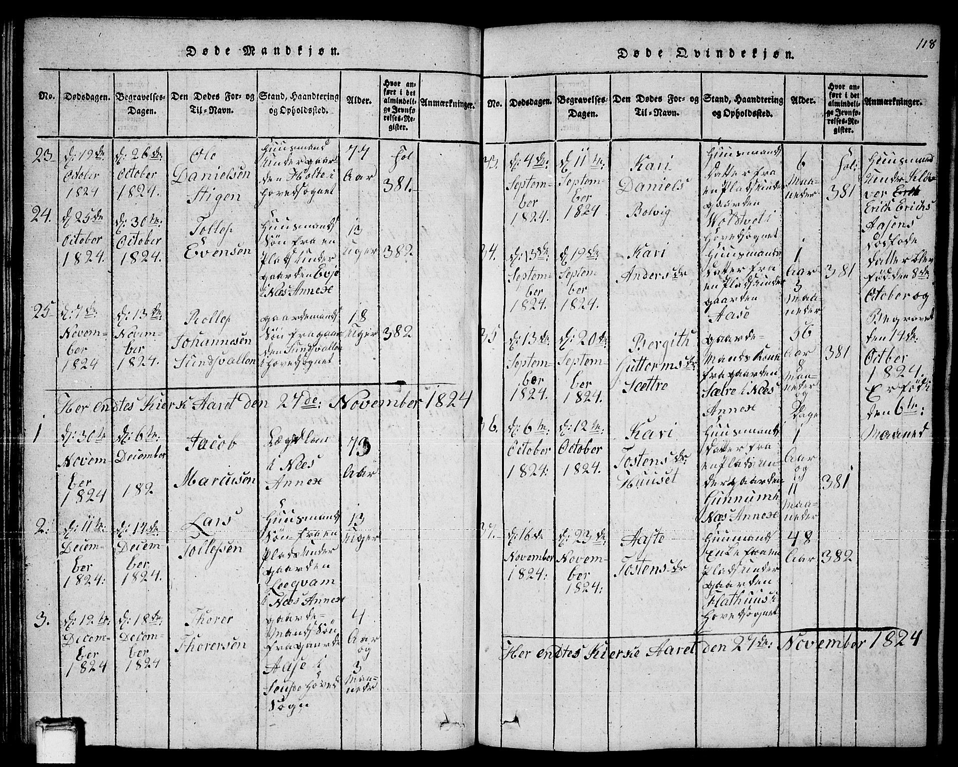 Sauherad kirkebøker, AV/SAKO-A-298/F/Fa/L0005: Parish register (official) no. I 5, 1815-1829, p. 118