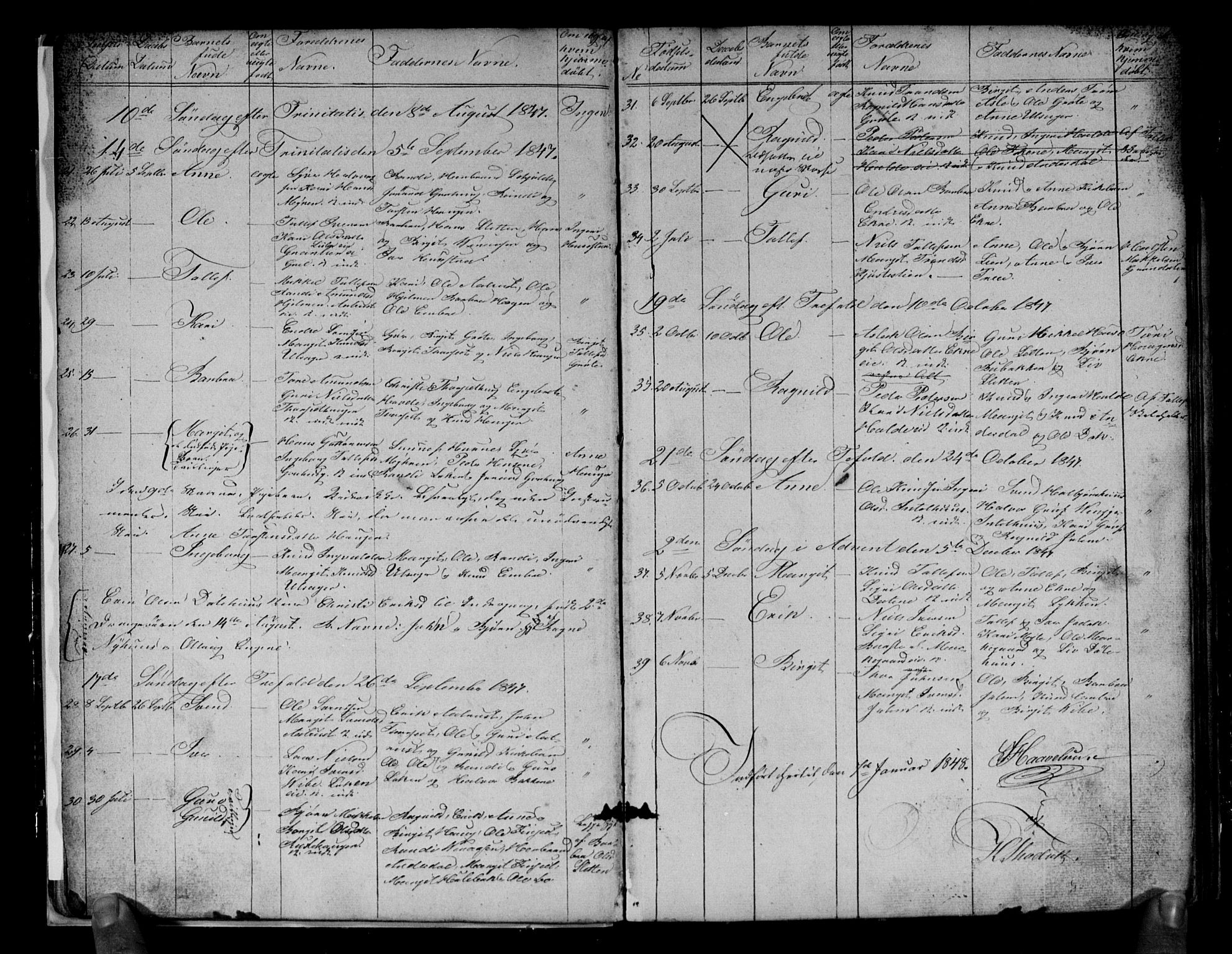 Gol kirkebøker, AV/SAKO-A-226/G/Gb/L0003: Parish register (copy) no. II 3, 1844-1858, p. 18-19