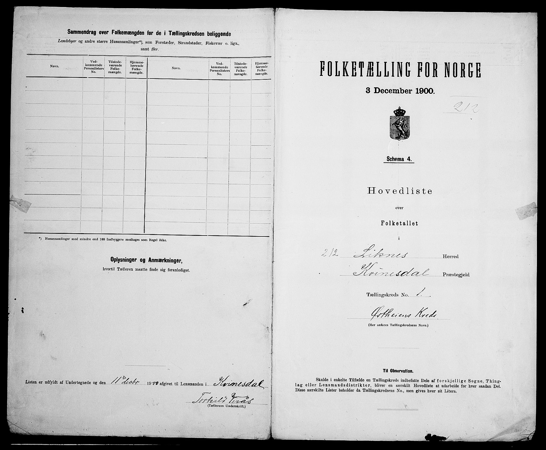 SAK, 1900 census for Liknes, 1900, p. 14