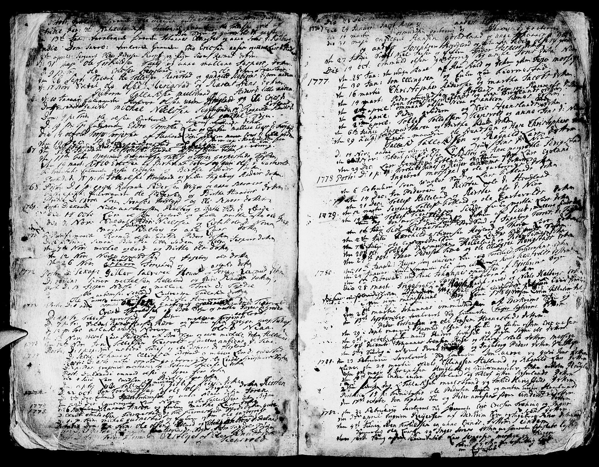 Lye sokneprestkontor, AV/SAST-A-101794/001/30BA/L0001: Parish register (official) no. A 1 /1, 1725-1800