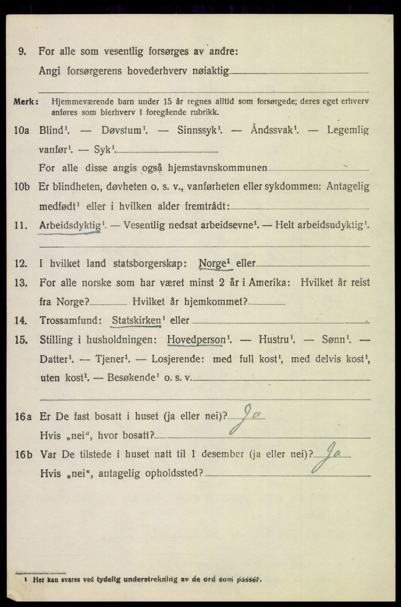 SAH, 1920 census for Fåberg, 1920, p. 7101