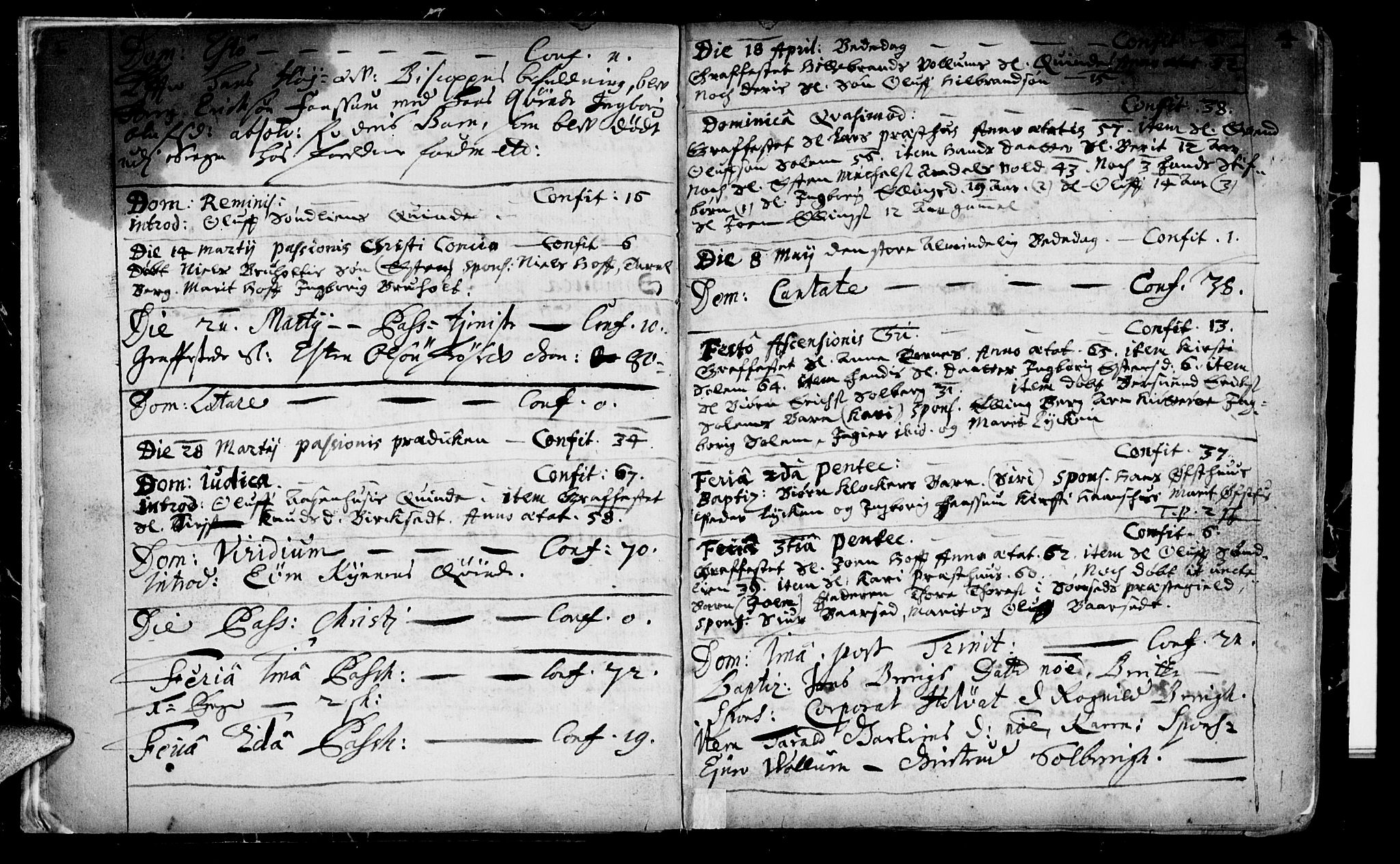 Ministerialprotokoller, klokkerbøker og fødselsregistre - Sør-Trøndelag, SAT/A-1456/689/L1036: Parish register (official) no. 689A01, 1696-1746, p. 4
