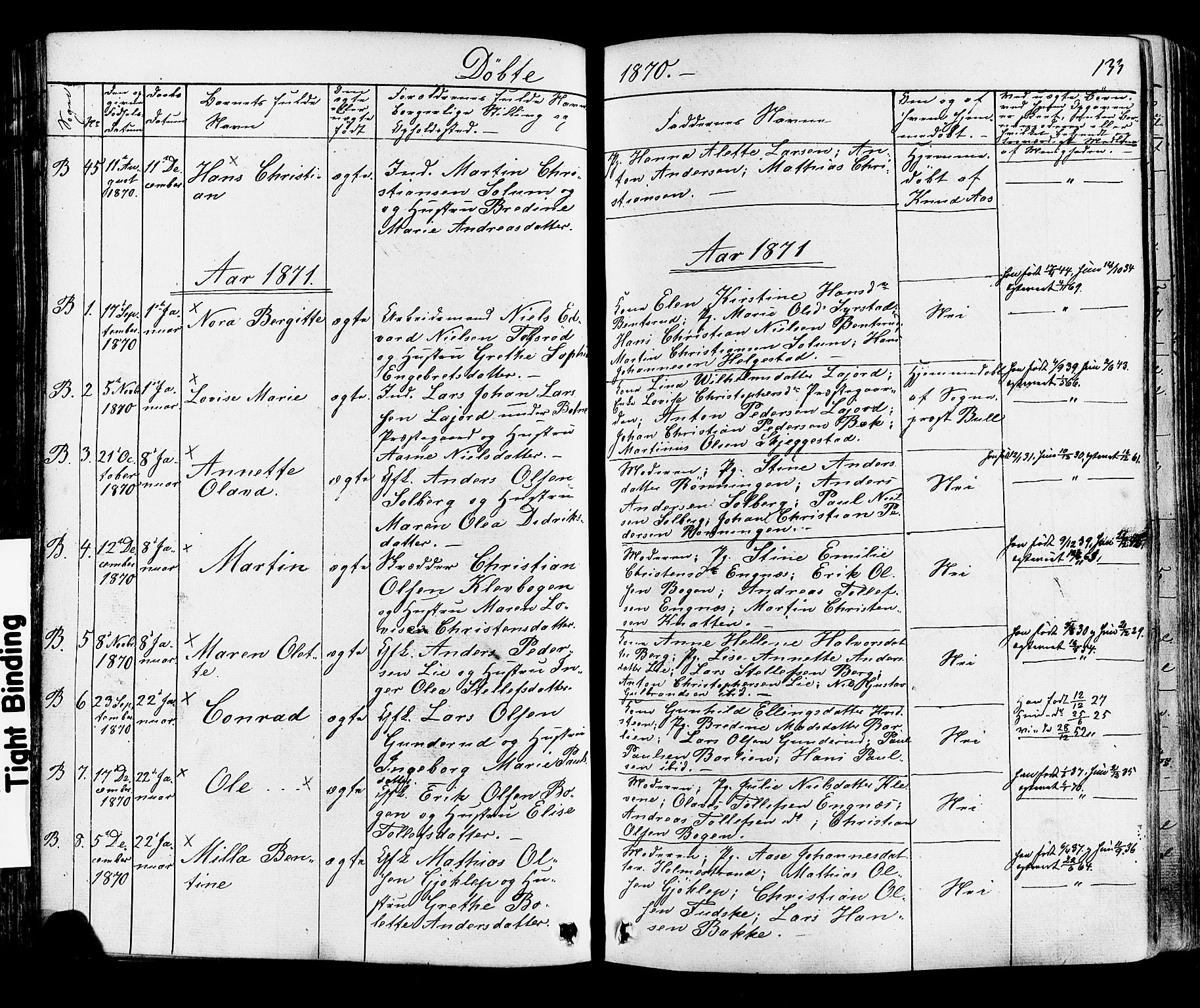 Botne kirkebøker, AV/SAKO-A-340/F/Fa/L0006: Parish register (official) no. I 6, 1836-1877, p. 133