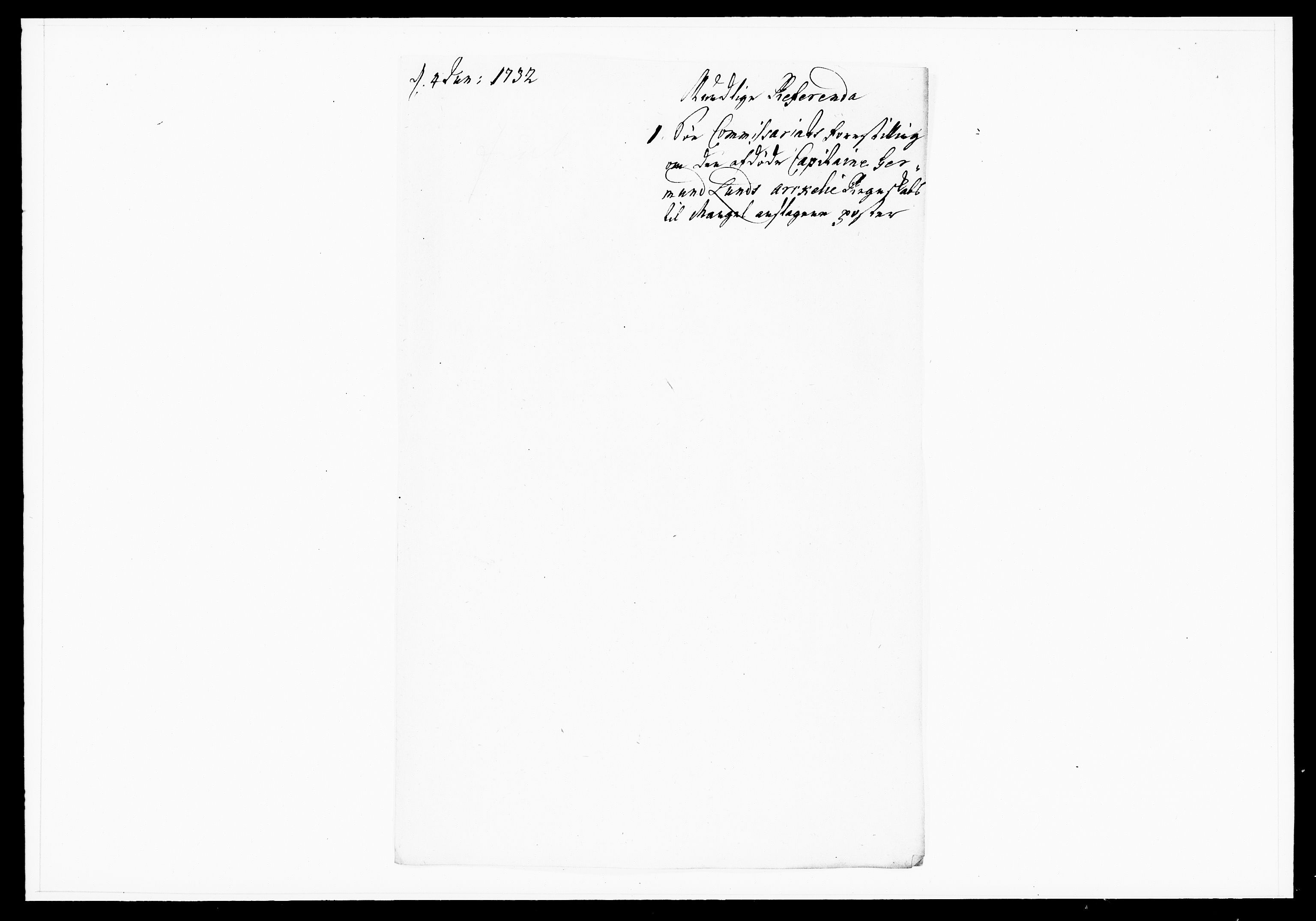 Krigskollegiet, Krigskancelliet, DRA/A-0006/-/1103-1107: Refererede sager, 1732, p. 154