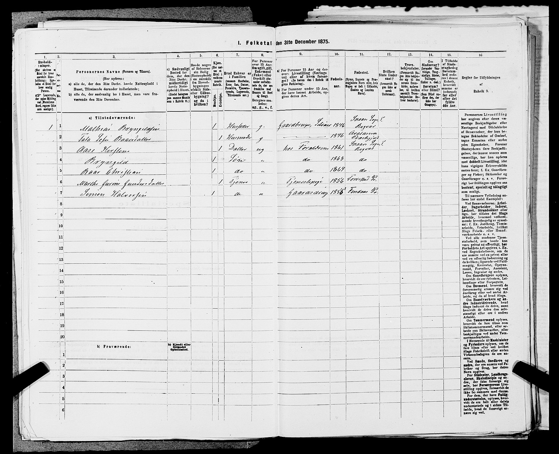 SAST, 1875 census for 1152L Torvastad/Torvastad, Skåre og Utsira, 1875, p. 1256