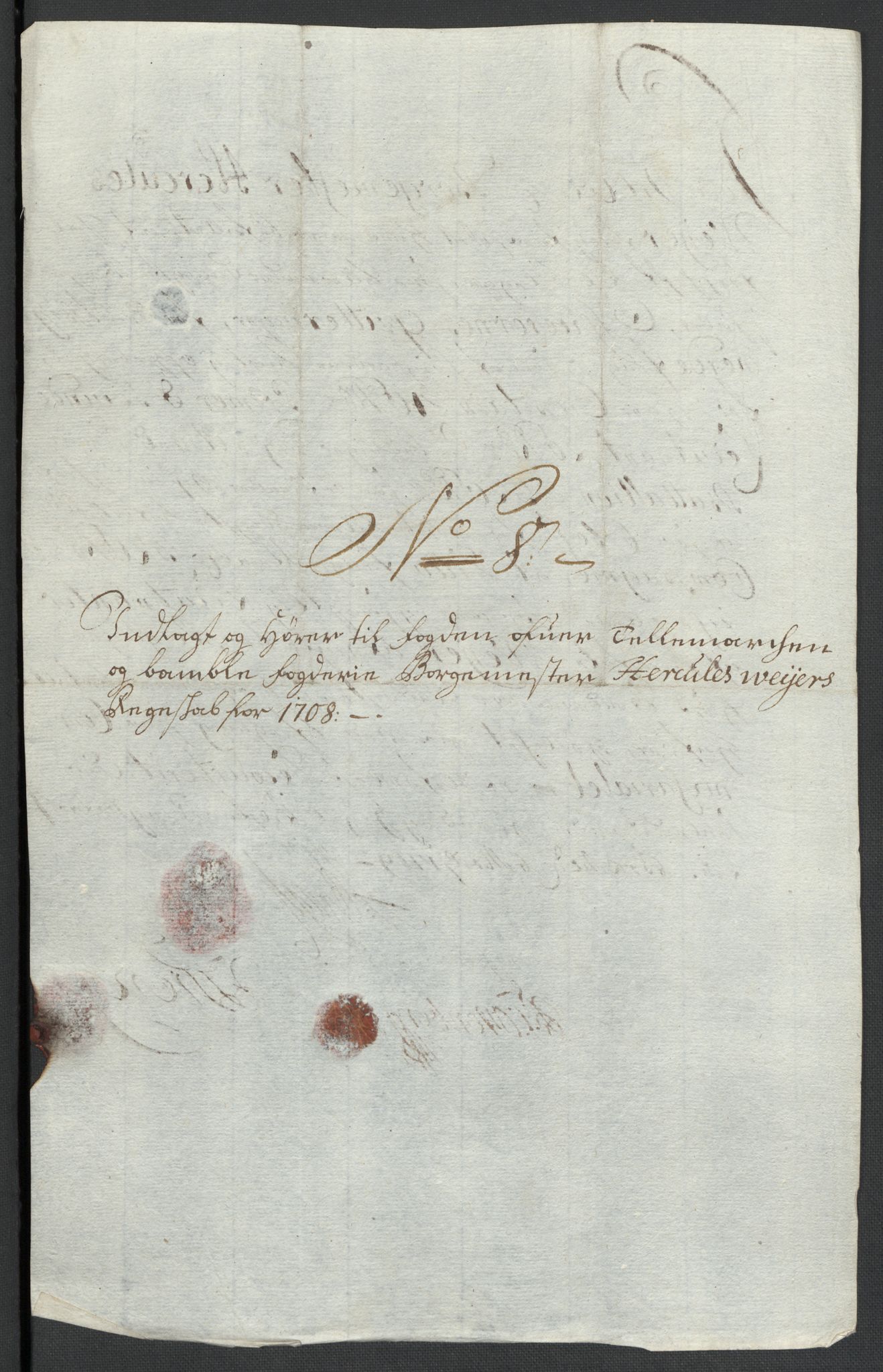 Rentekammeret inntil 1814, Reviderte regnskaper, Fogderegnskap, RA/EA-4092/R36/L2118: Fogderegnskap Øvre og Nedre Telemark og Bamble, 1708-1709, p. 64