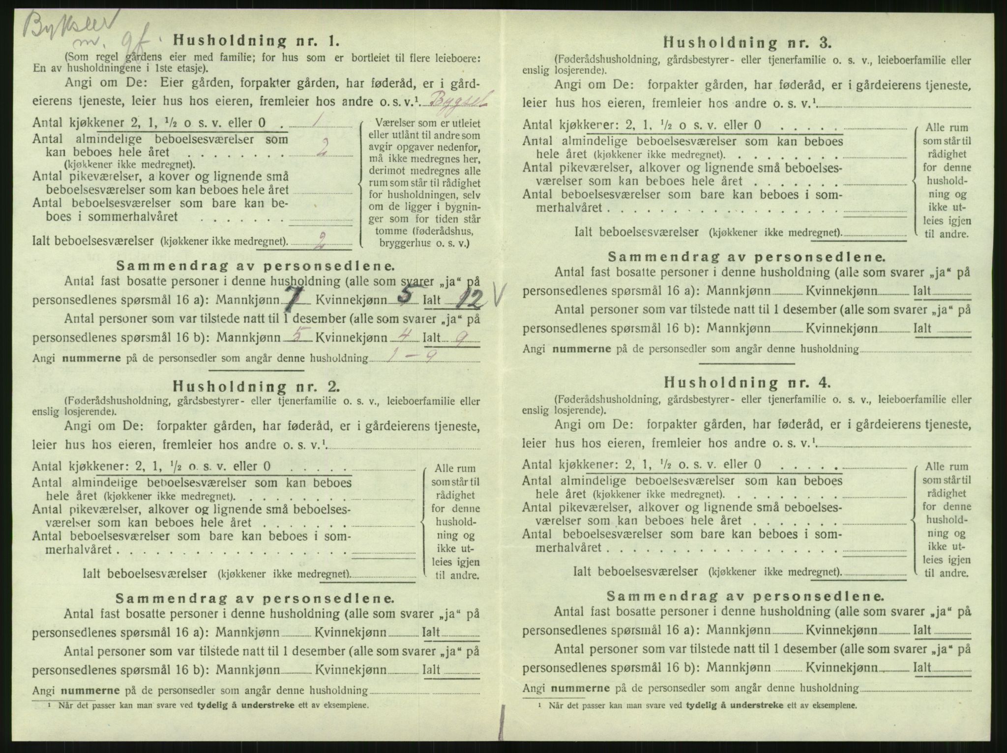 SAT, 1920 census for Hattfjelldal, 1920, p. 277